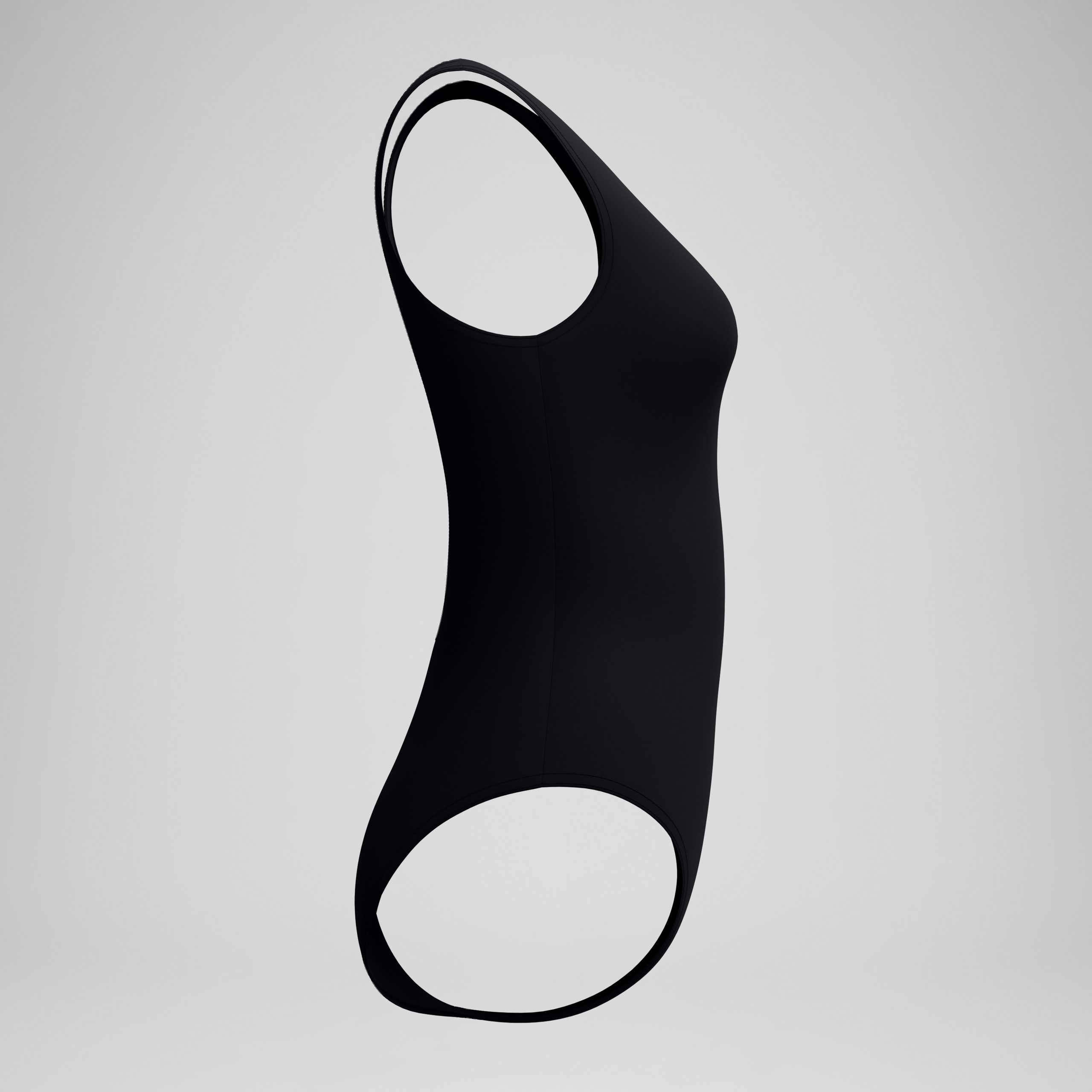 Women's Solid High Neck One Piece Black - Image 6