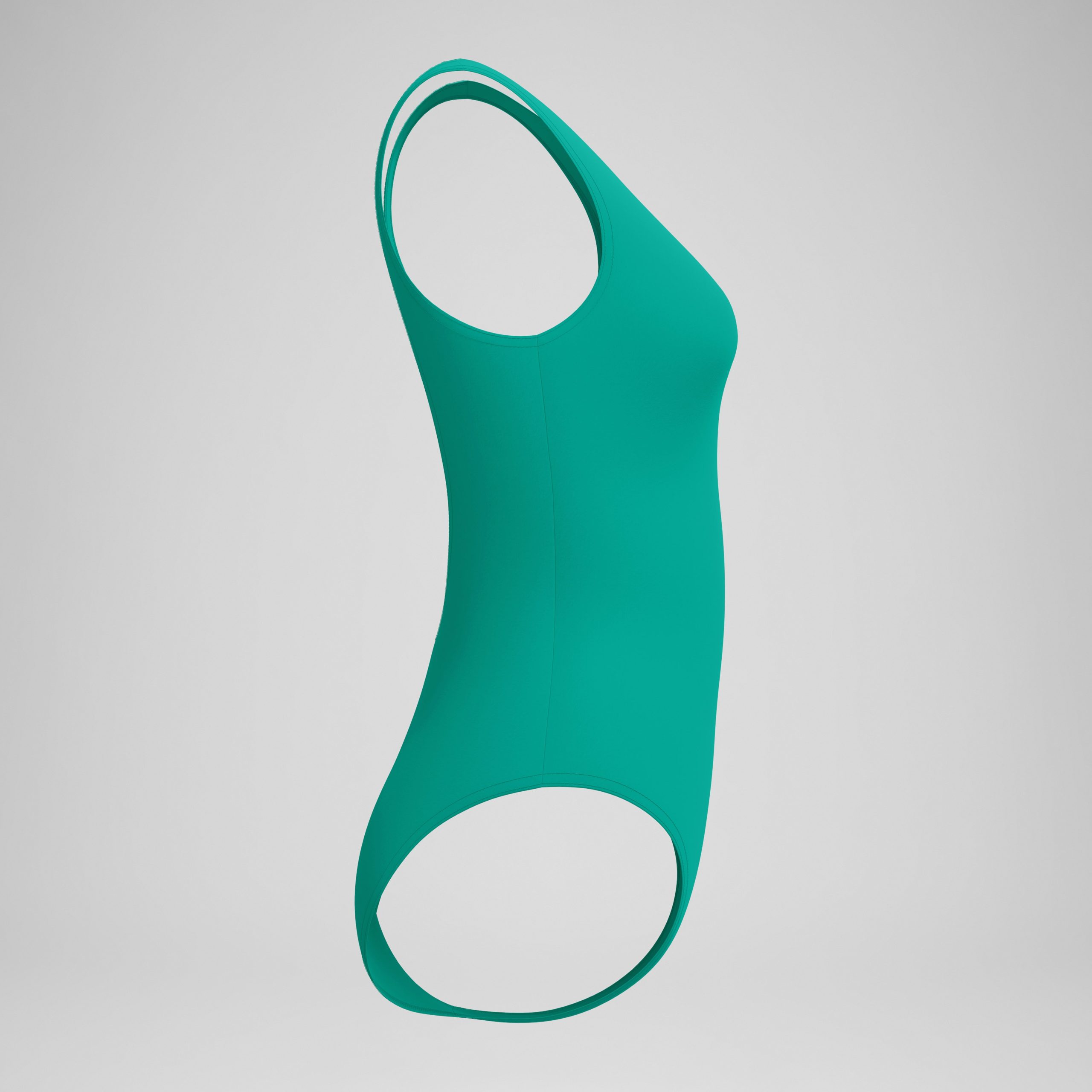 Women's Solid High Neck One Piece Teal - Image 6