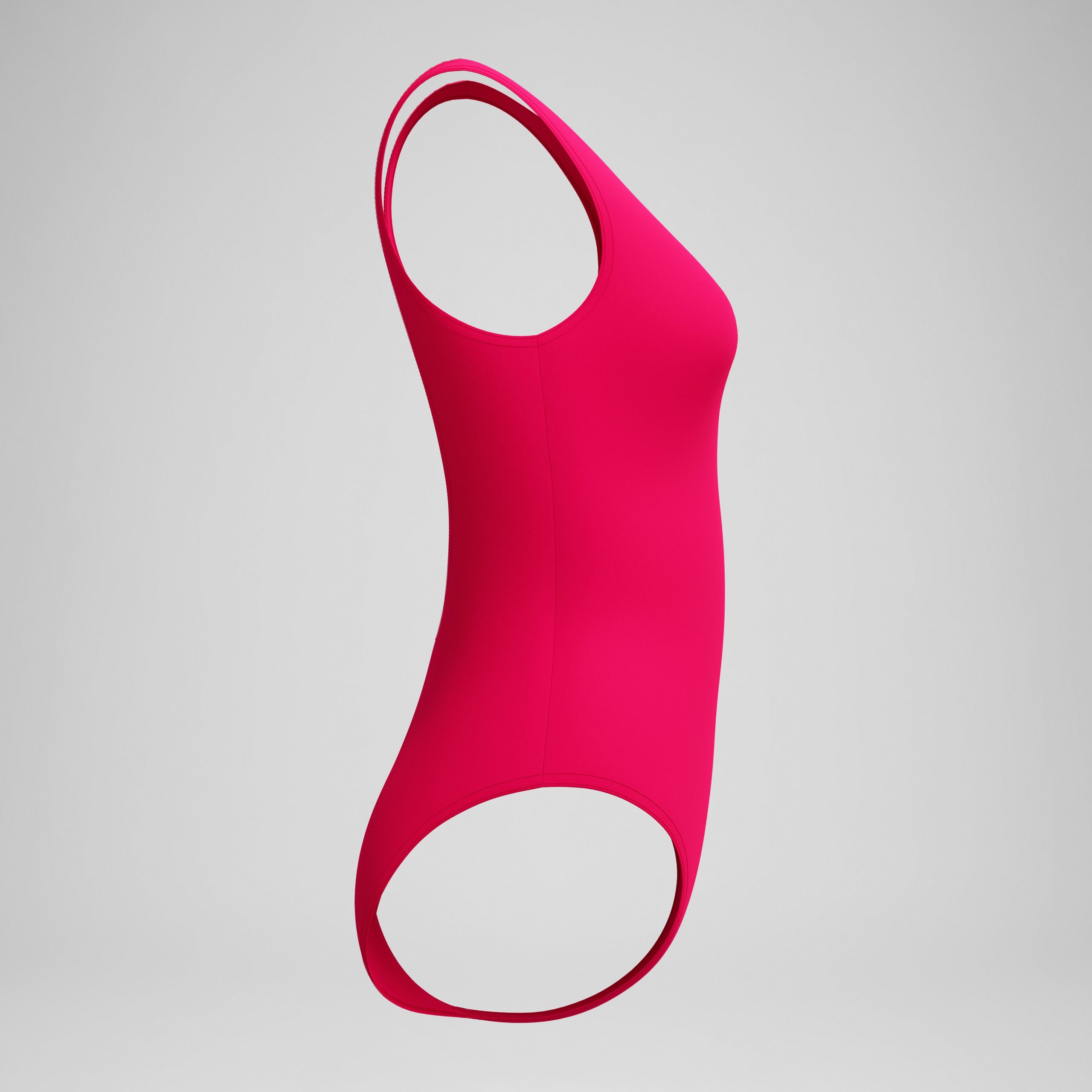 Women's Solid High Neck One Piece Ruby - Image 6