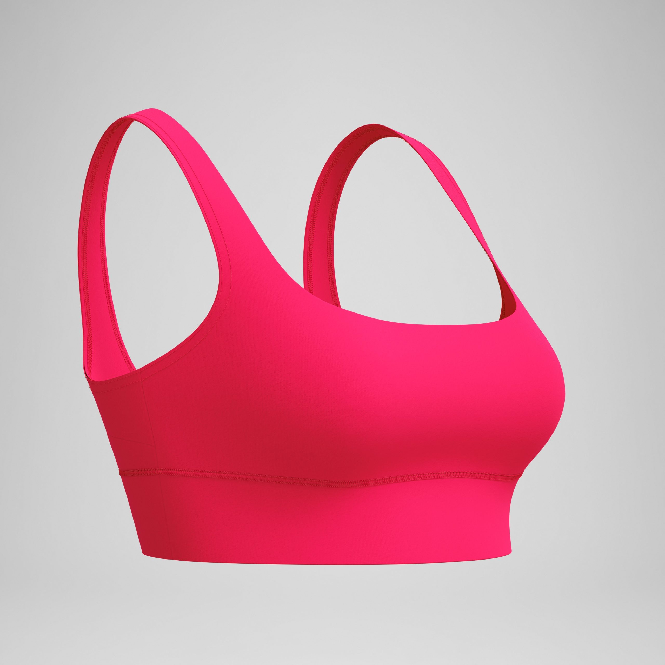 Women's Solid Square Neck Bikini Top Ruby - Image 5