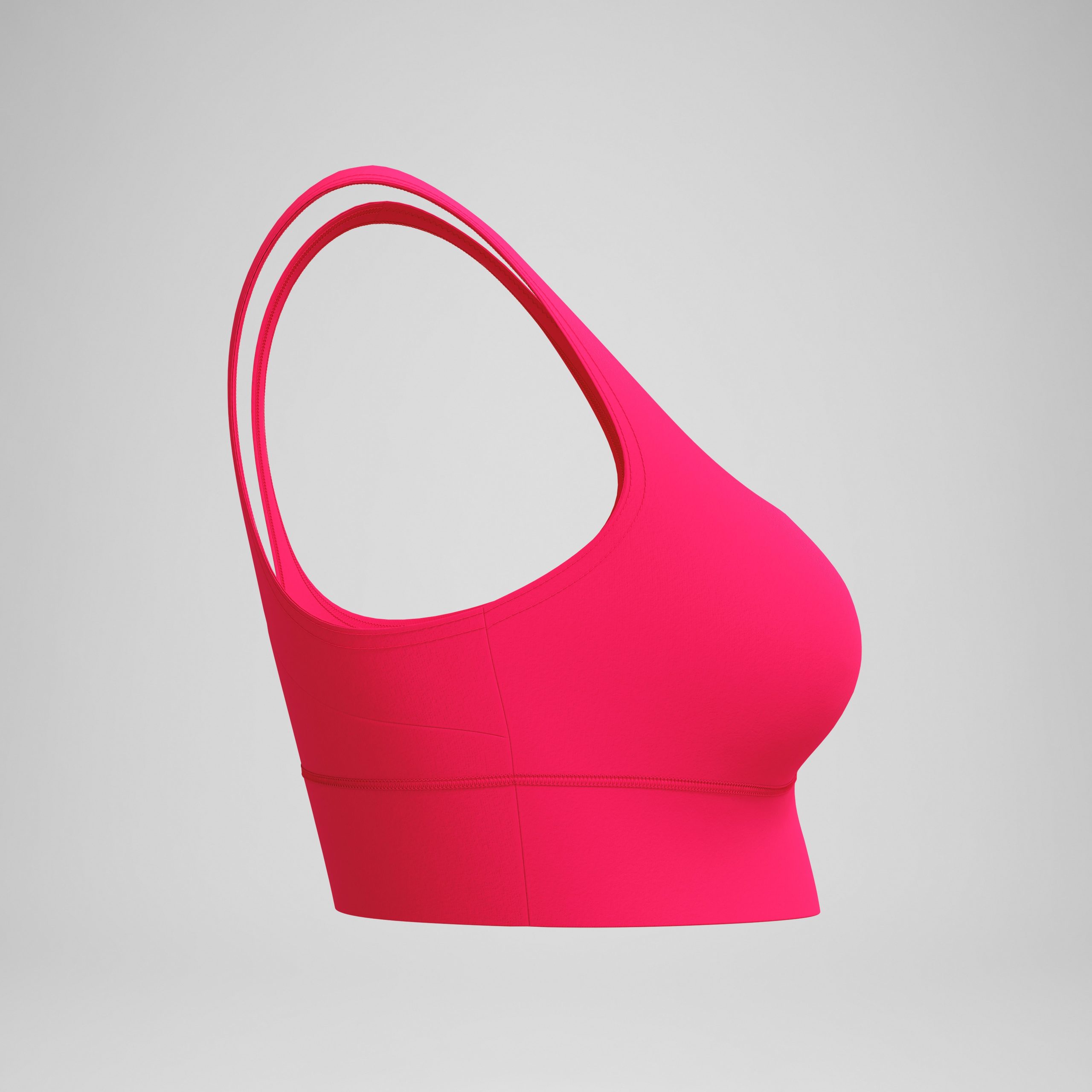 Women's Solid Square Neck Bikini Top Ruby - Image 6