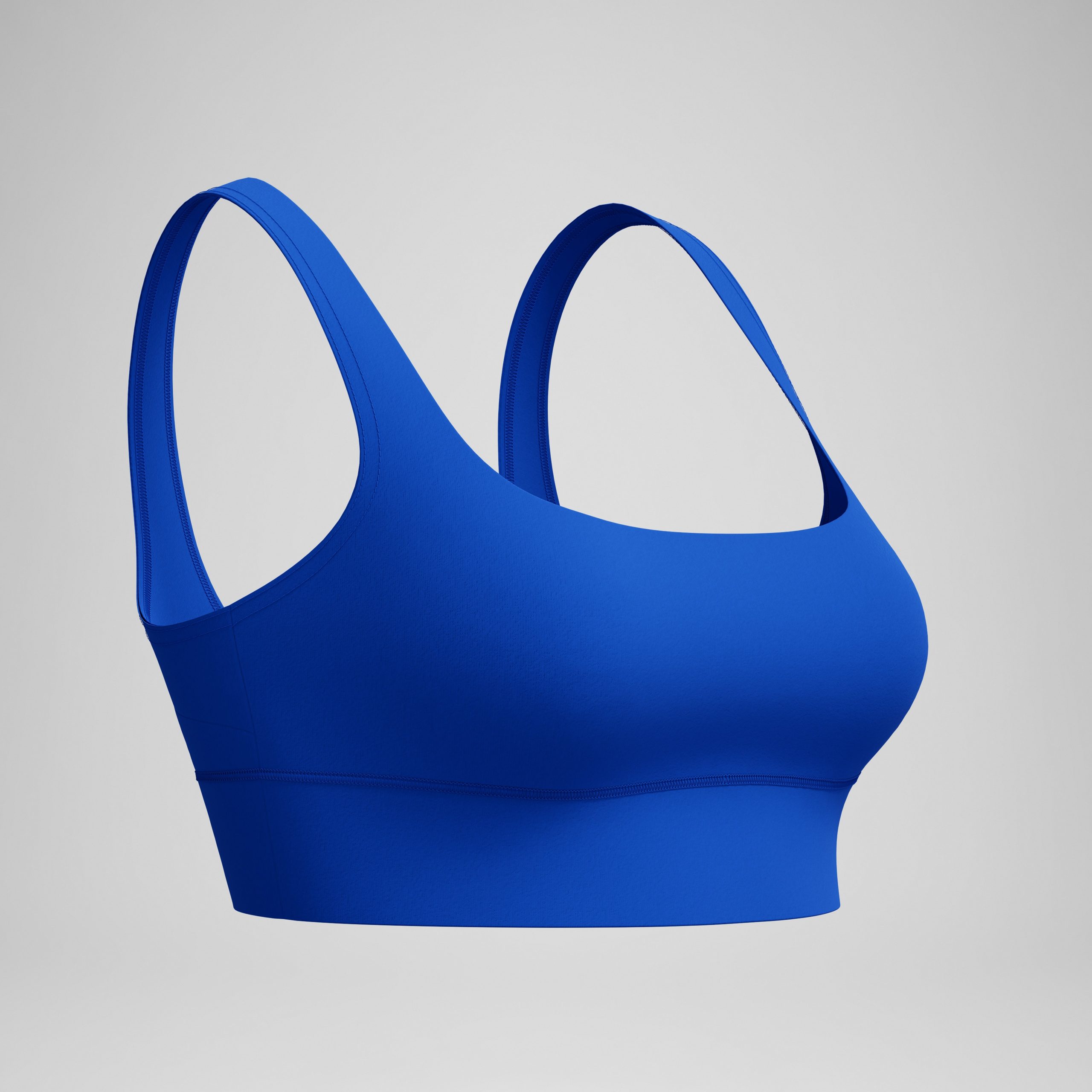 Women's Solid Square Neck Bikini Top Blue - Image 5