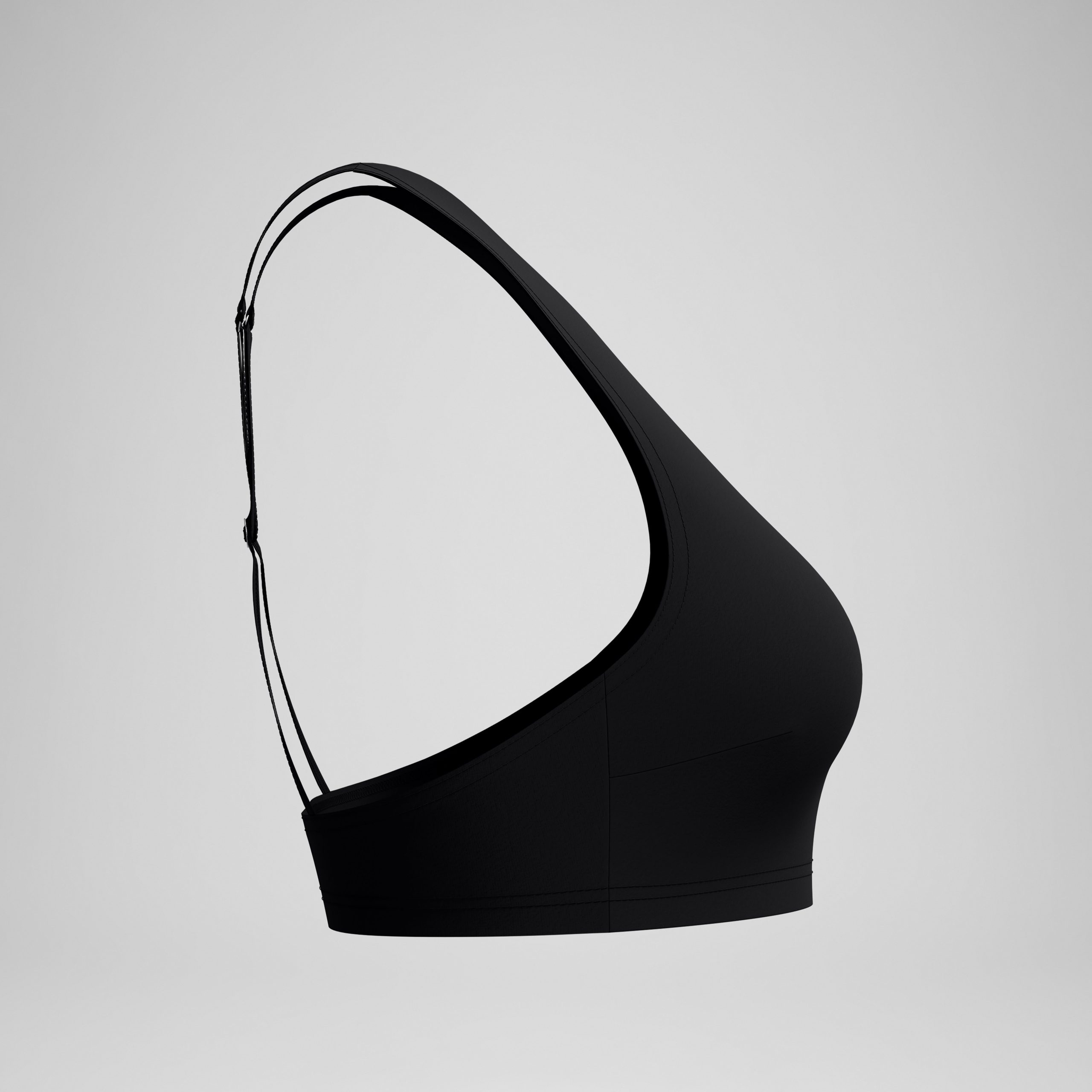 Women's Solid High Neck Bikini Top Black - Image 5