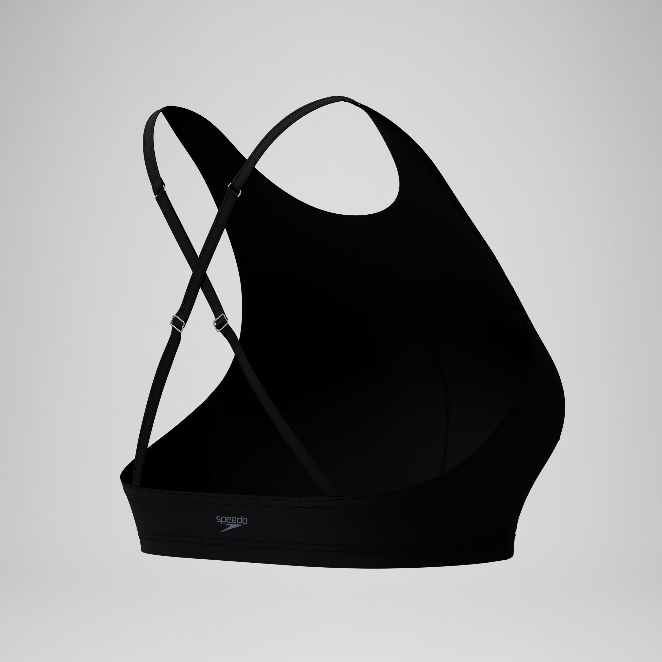 Women's Solid High Neck Bikini Top Black - Image 6
