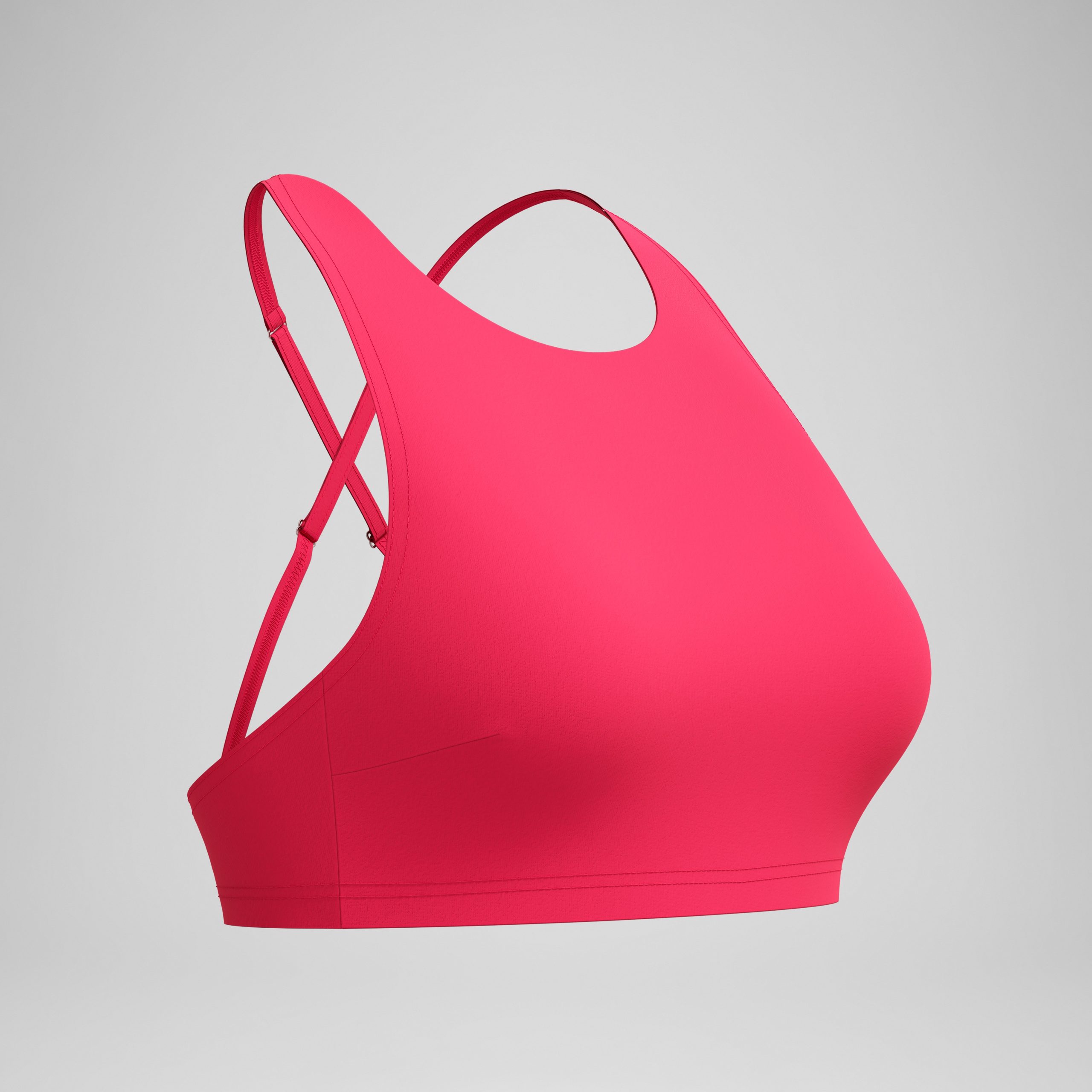 Women's Solid High Neck Bikini Top Ruby - Image 5