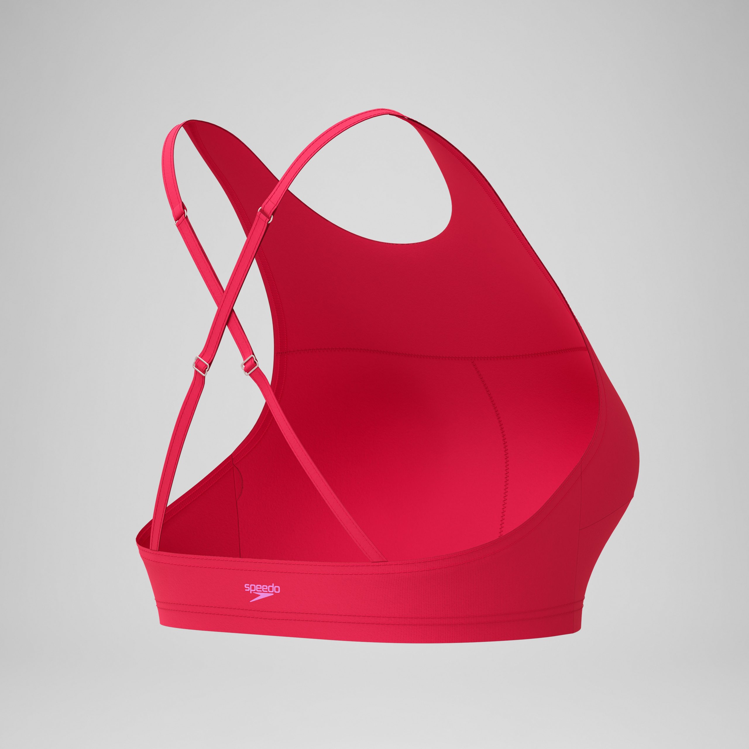 Women's Solid High Neck Bikini Top Ruby - Image 7