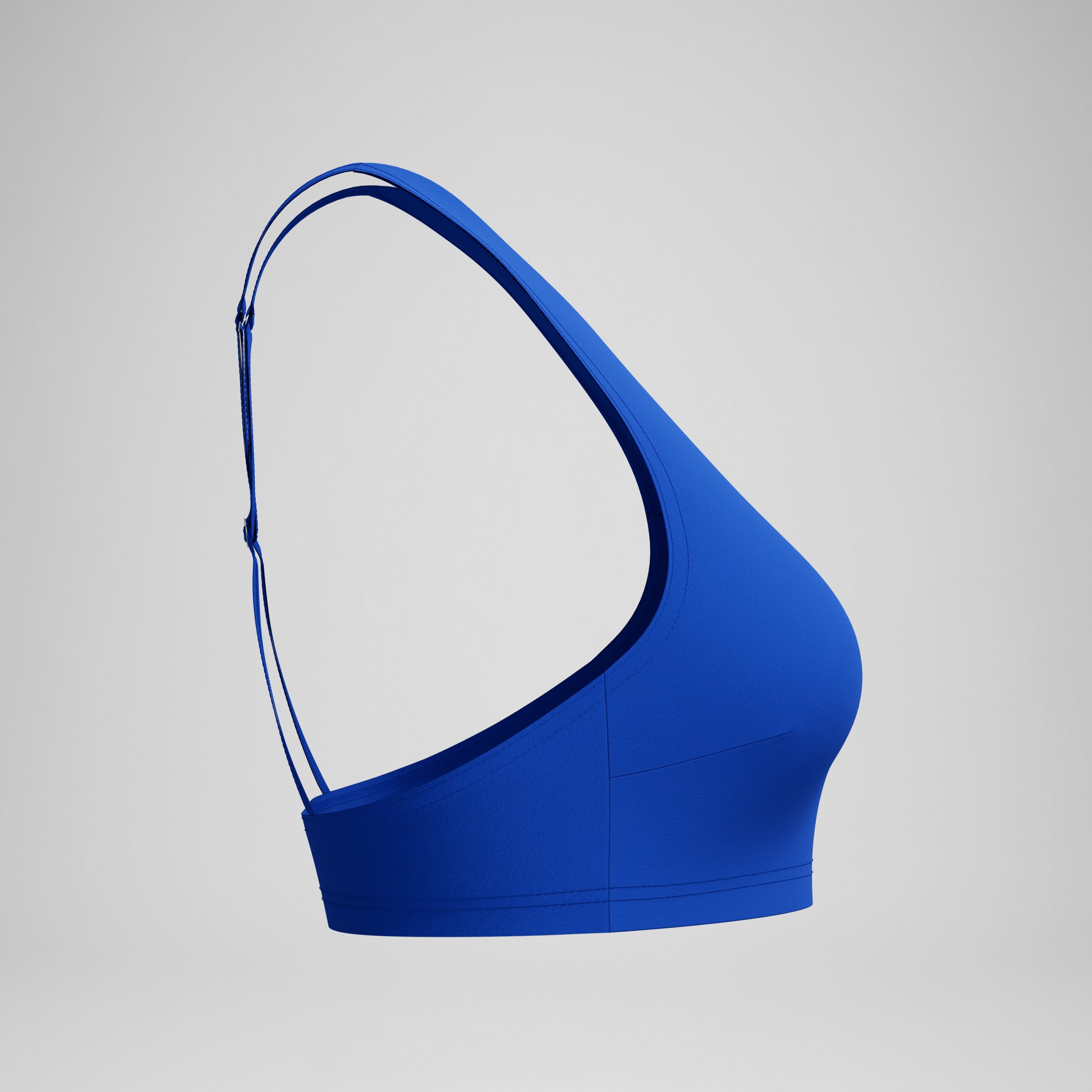 Women's Solid High Neck Bikini Top Blue - Image 6