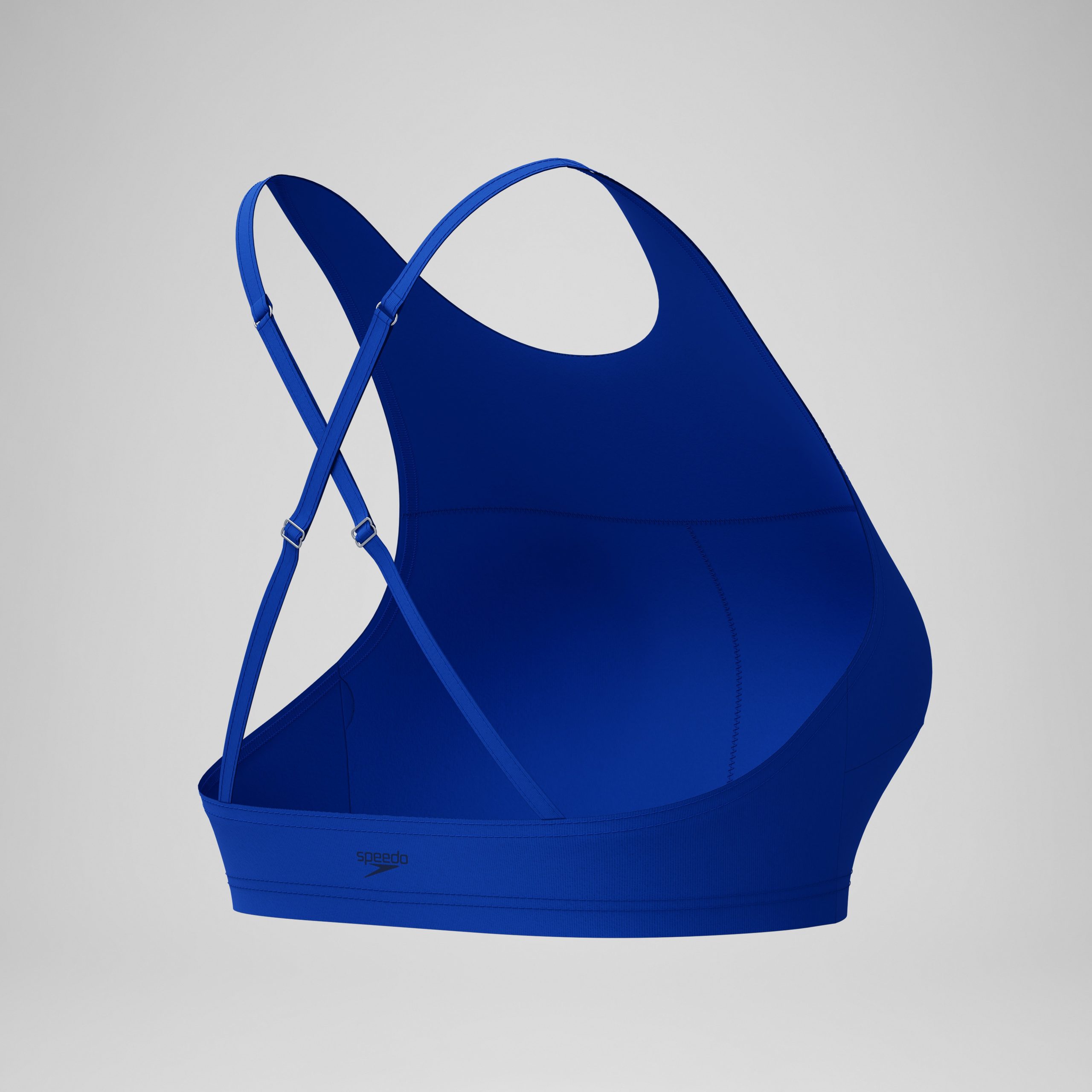 Women's Solid High Neck Bikini Top Blue - Image 7