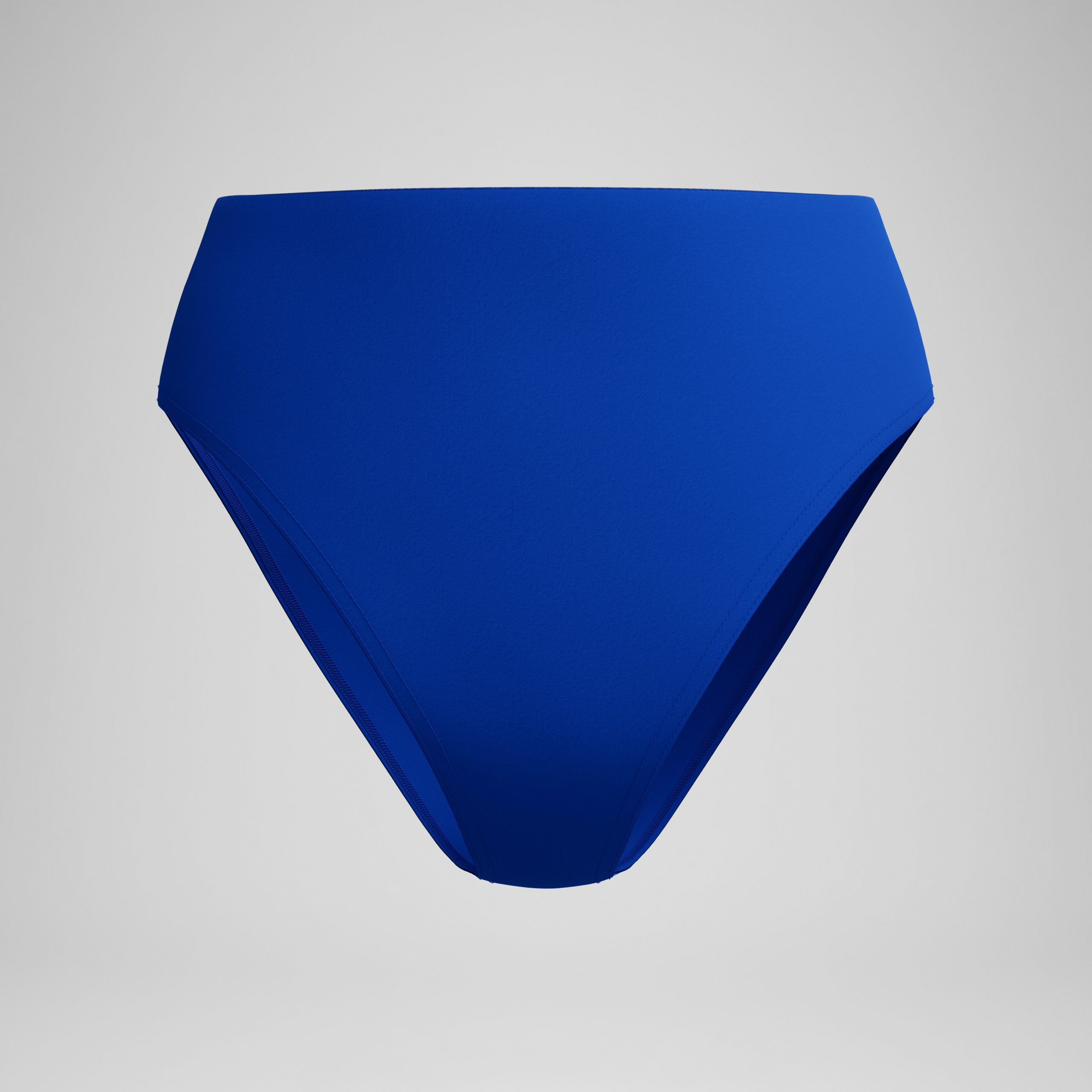 Women's Solid Cheeky High Waist Bottoms Blue - Image 4