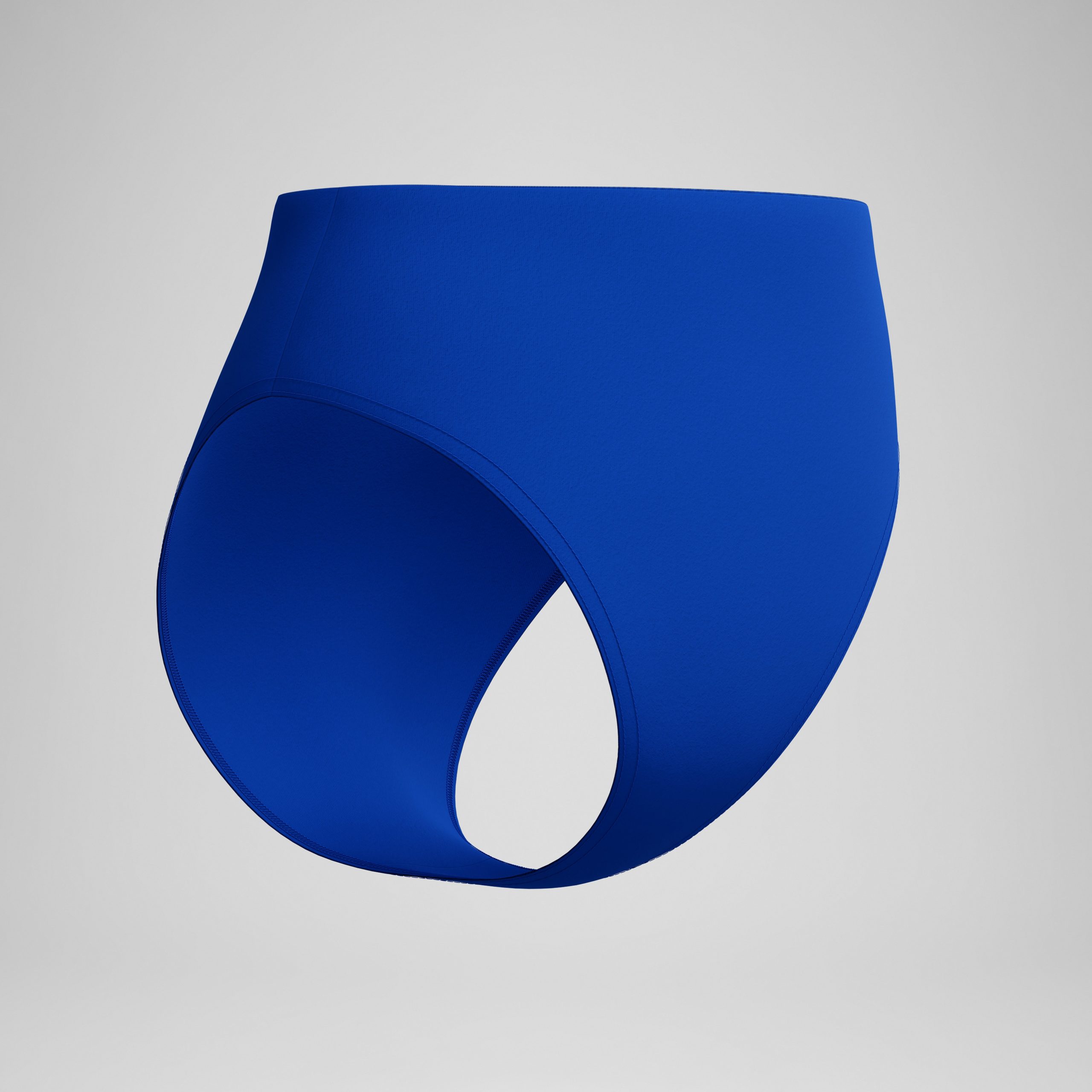 Women's Solid Cheeky High Waist Bottoms Blue - Image 5