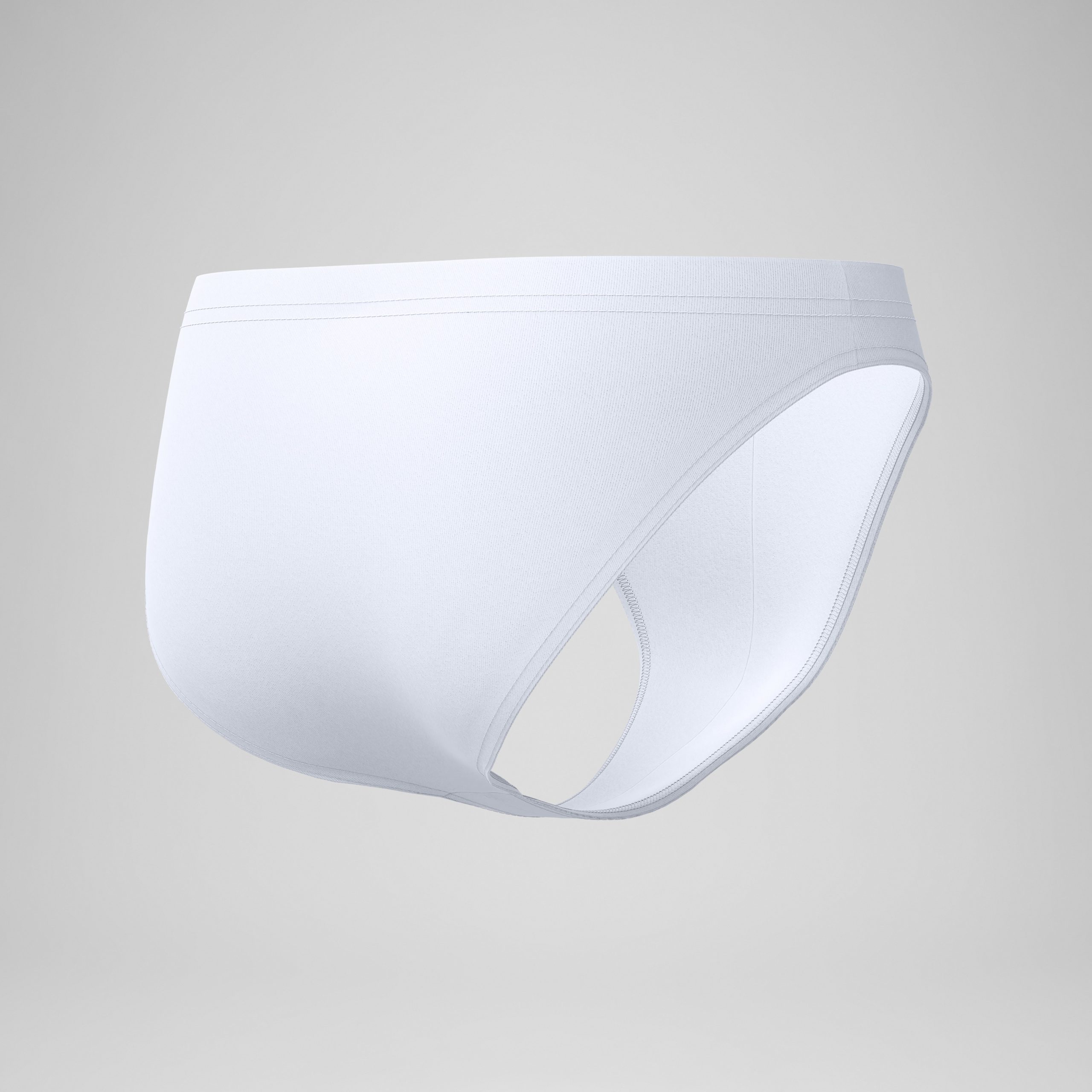 Men's The Speedo Solid Brief White - Image 7