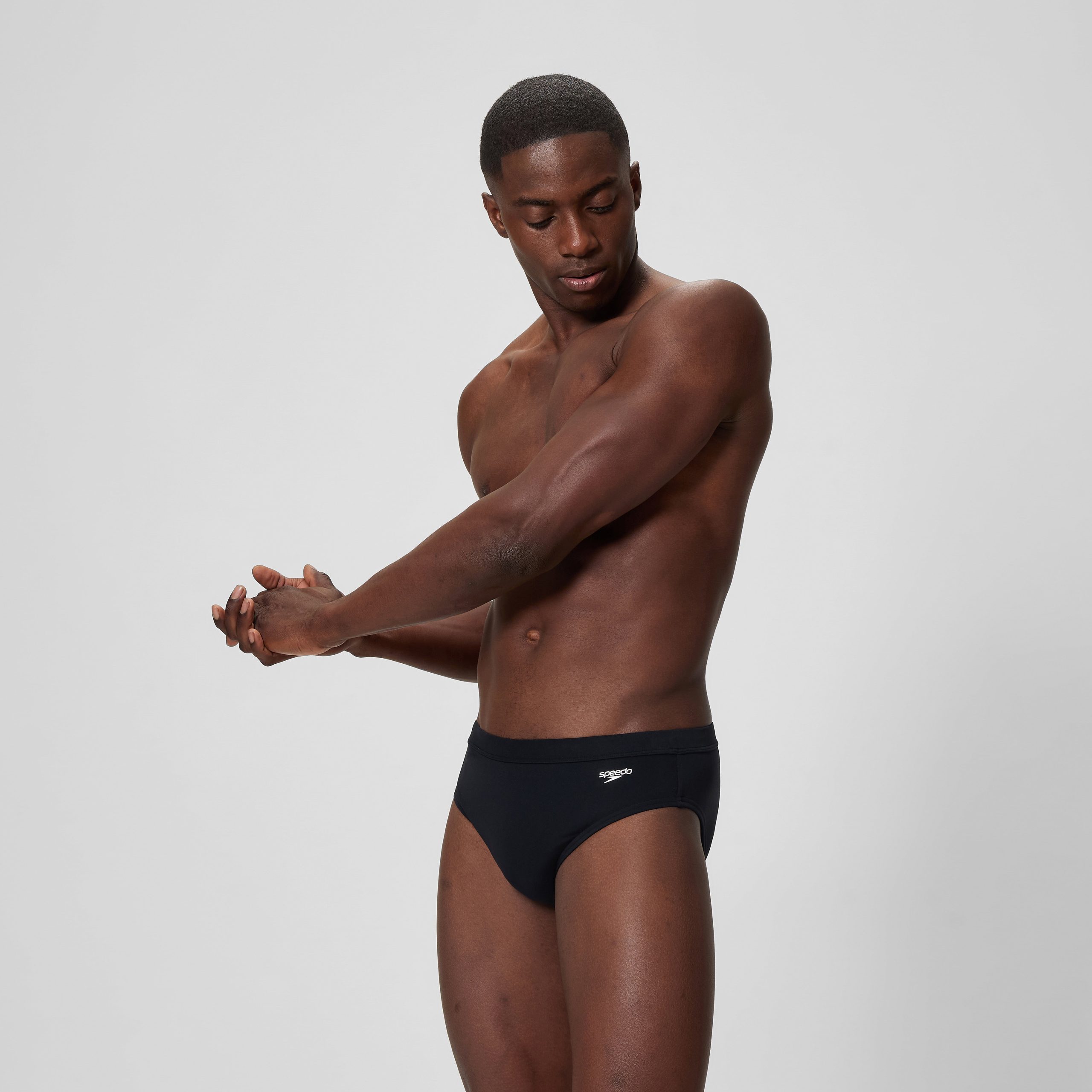 Men's The Speedo Solid Brief Black - Image 2