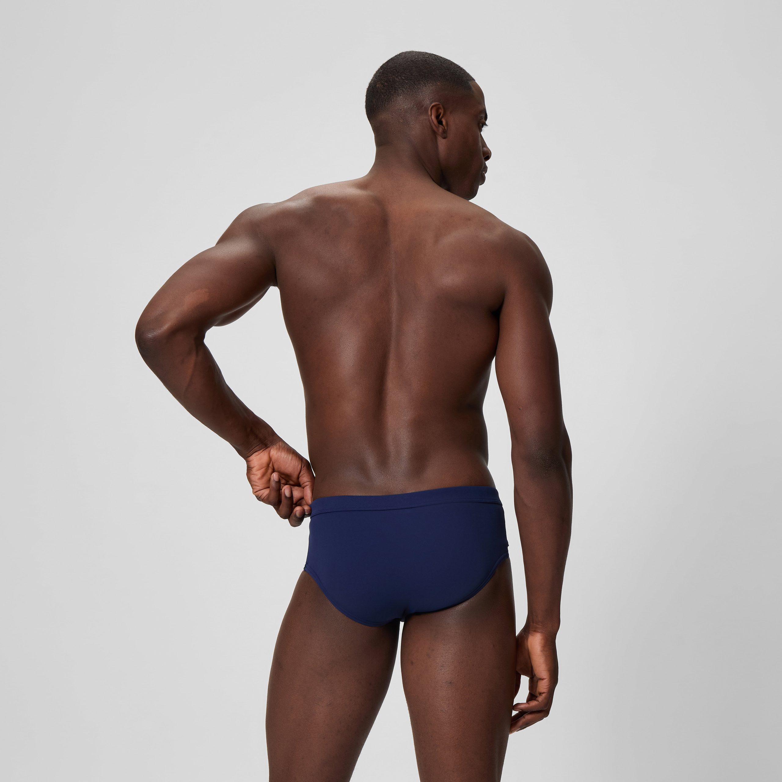 Men's The Speedo Solid Brief Navy - Image 3