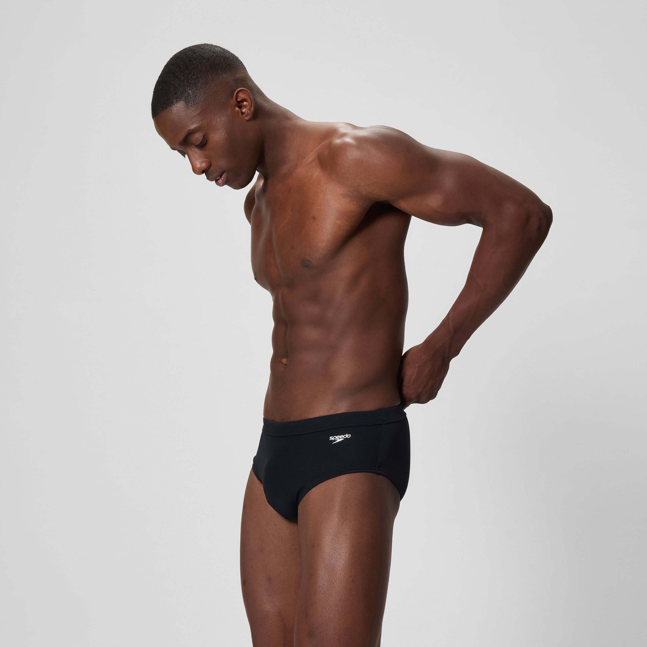 Men's The Speedo Solid Brief Black - Image 2