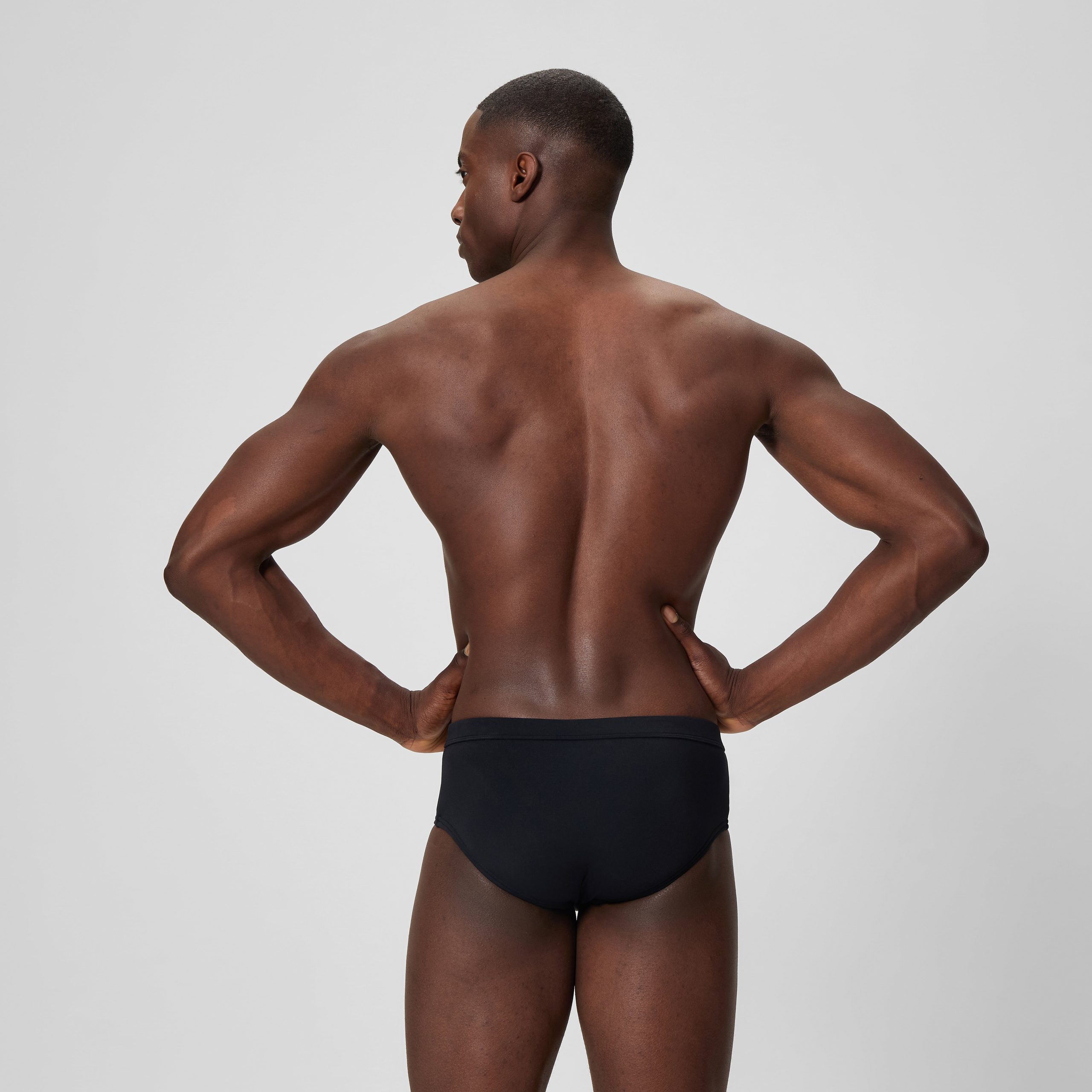 Men's The Speedo Solid Brief Black - Image 3