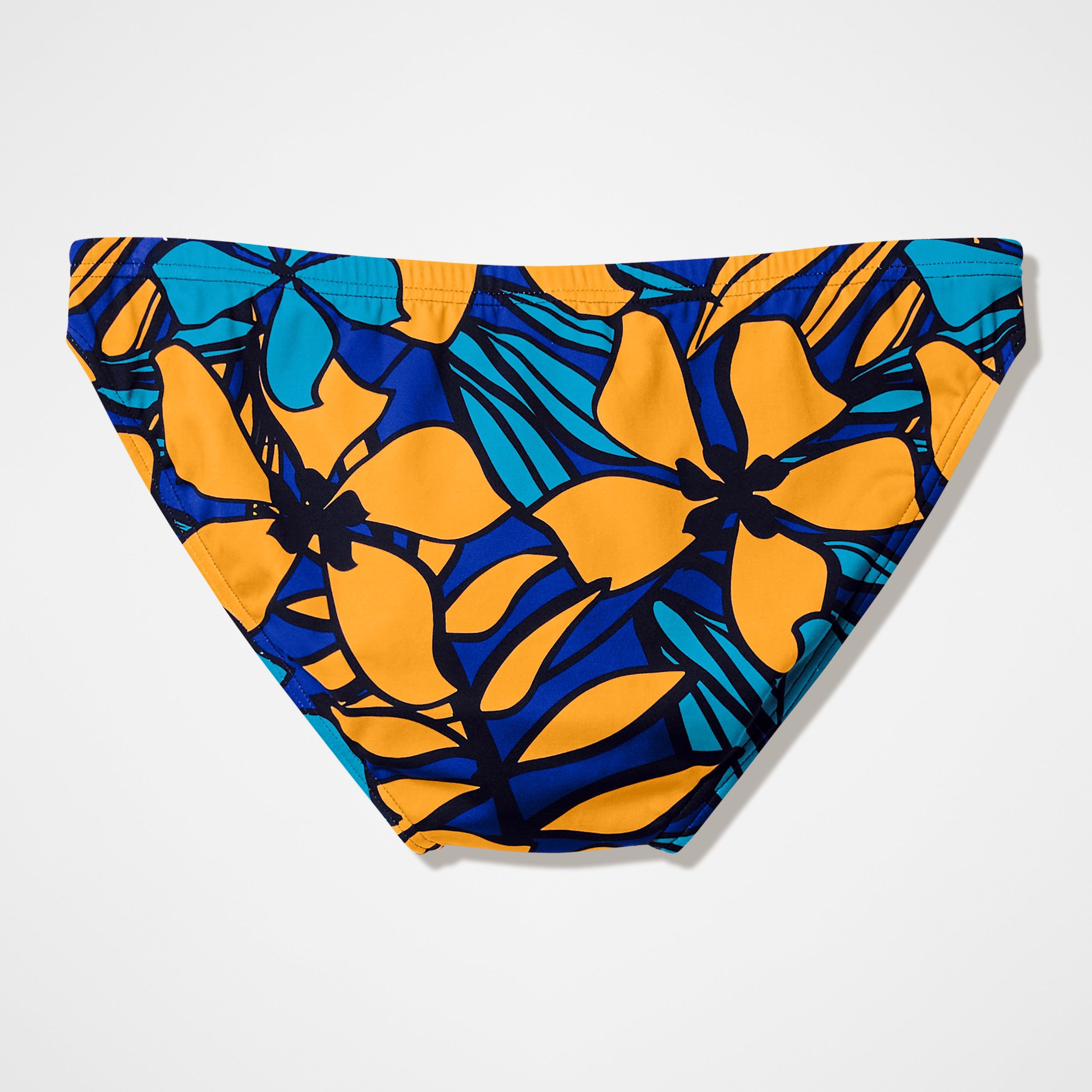 Men's The Speedo Printed Briefs Blue/Yellow - Image 2