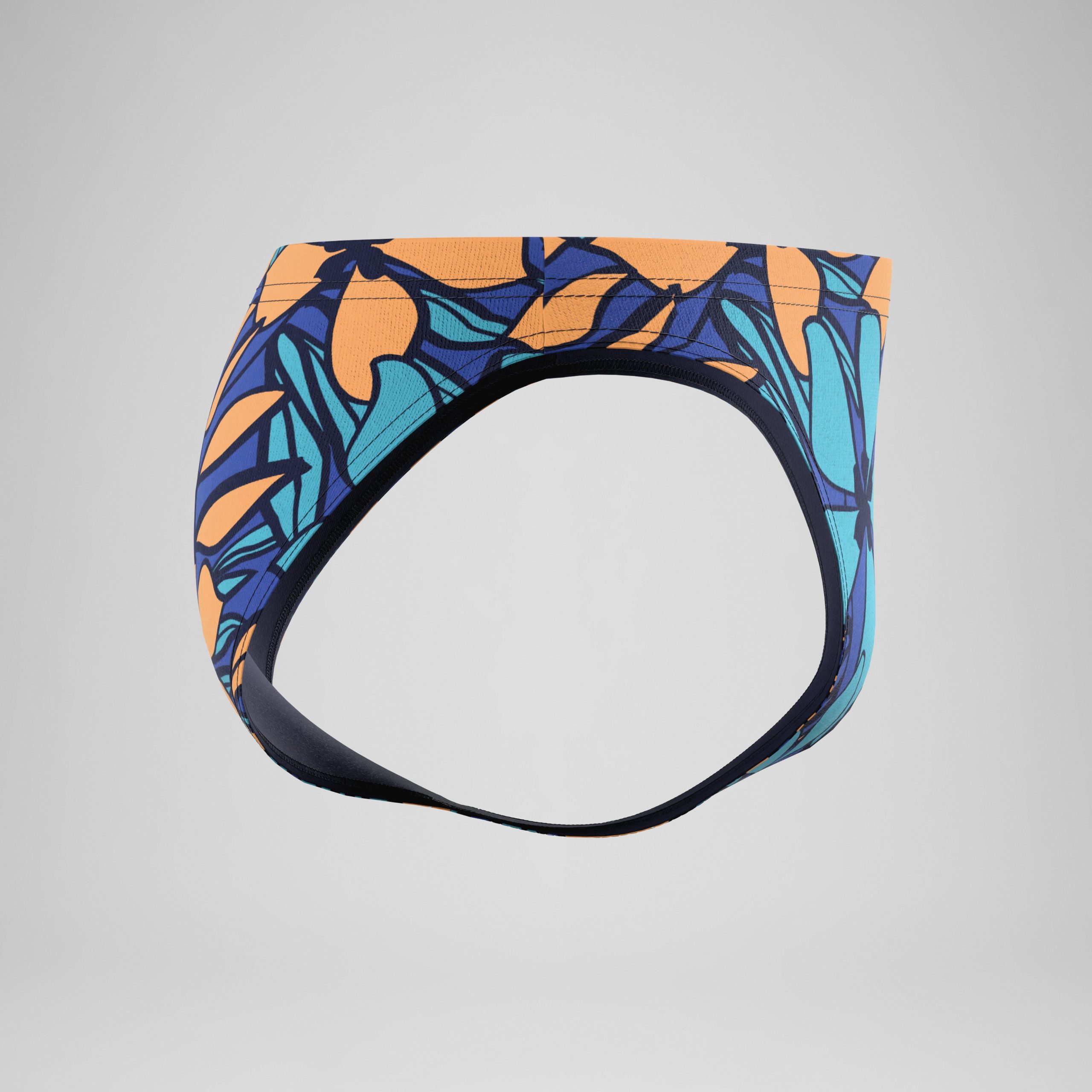 Men's The Speedo Printed Briefs Blue/Yellow - Image 3