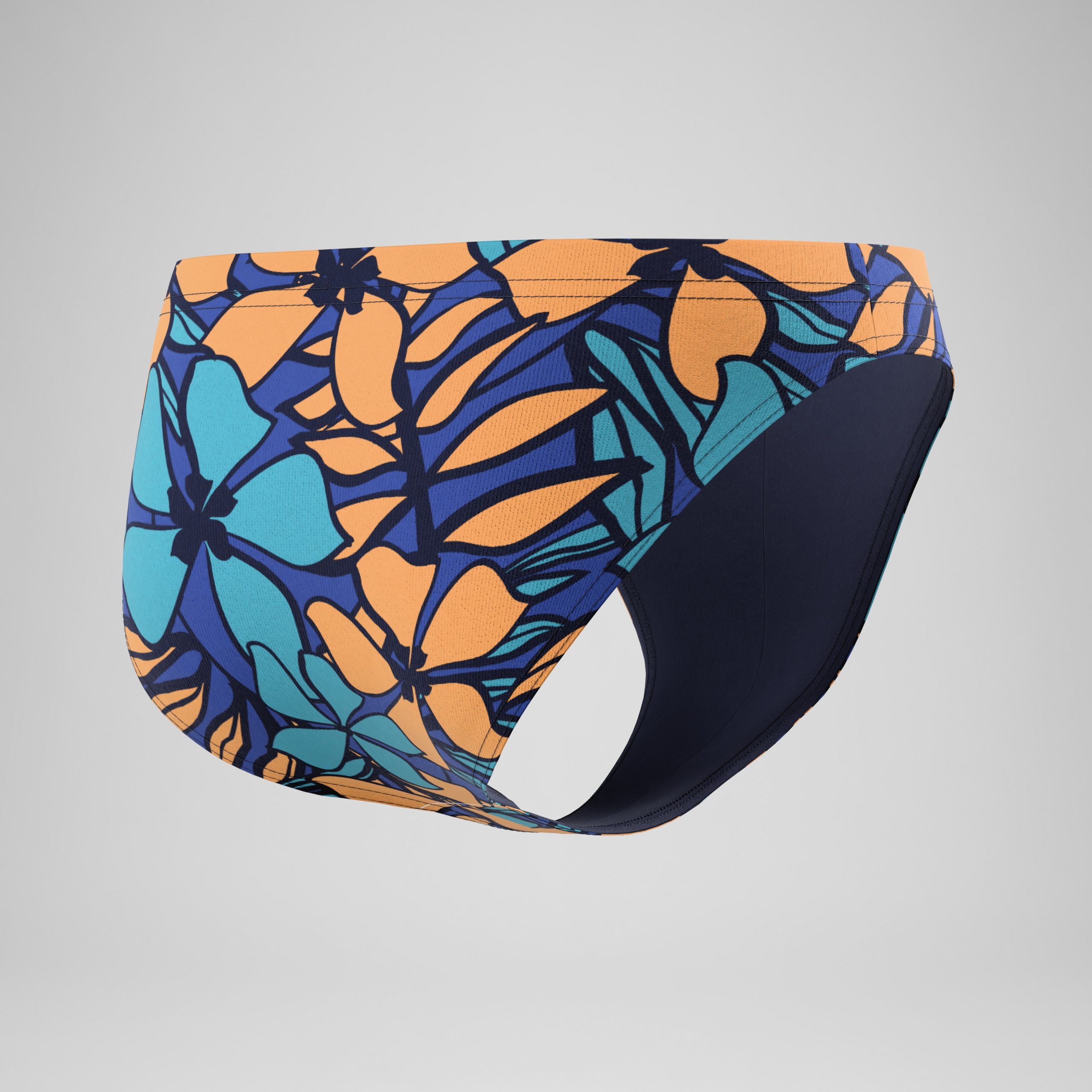 Men's The Speedo Printed Briefs Blue/Yellow - Image 4