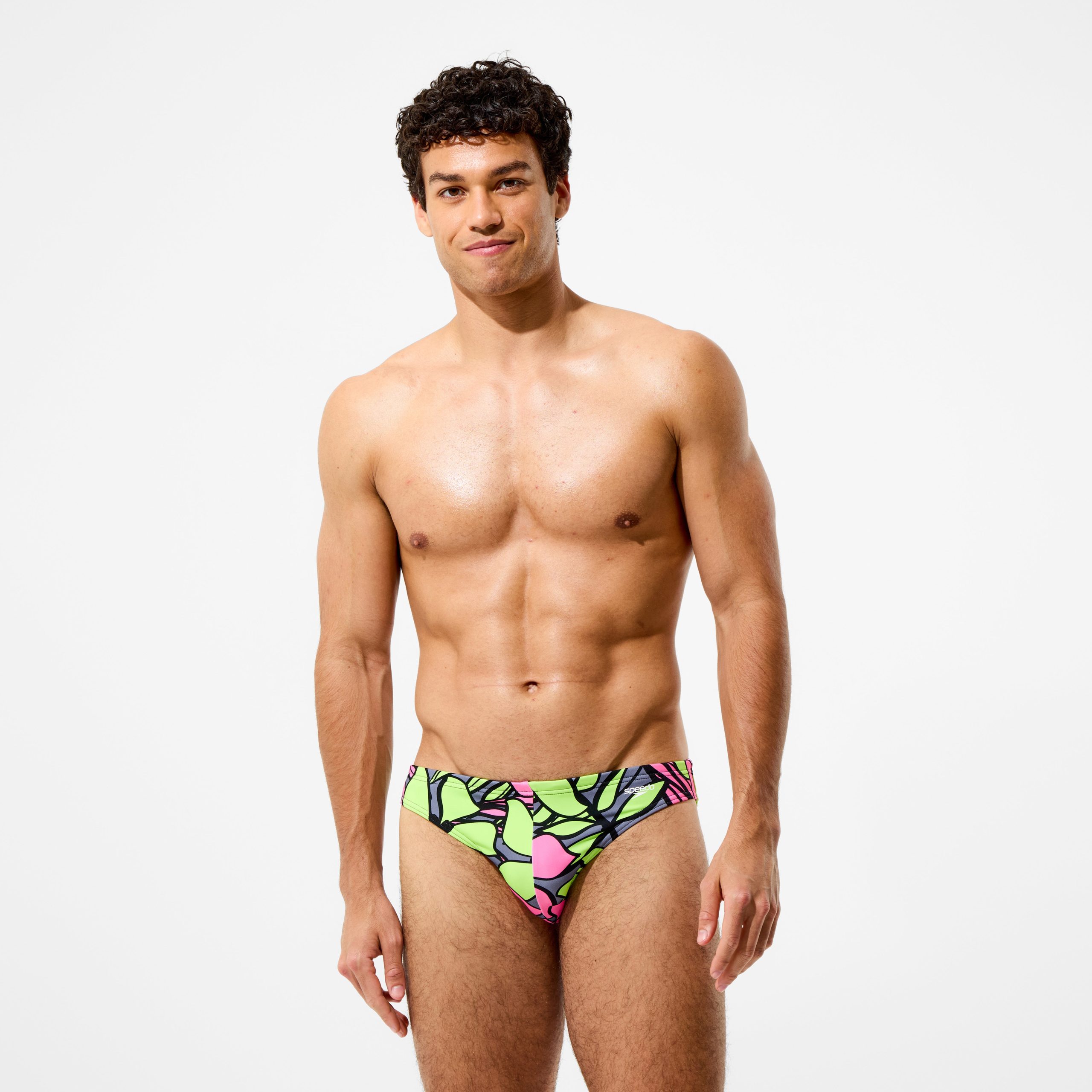 Men's The Speedo Printed Briefs Pink/Green