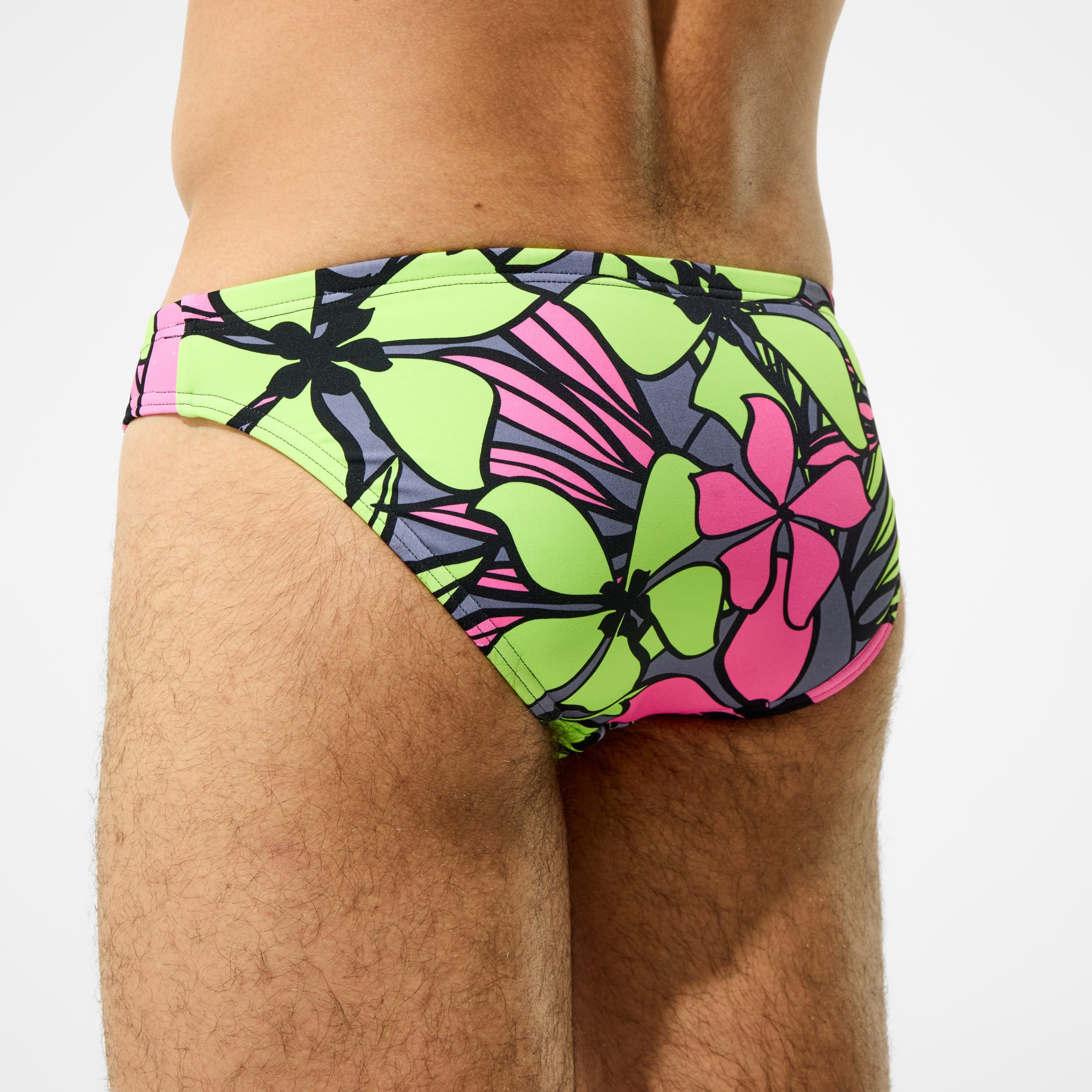 Men's The Speedo Printed Briefs Pink/Green - Image 5