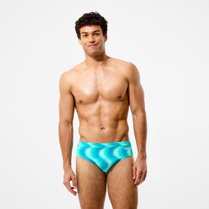 Men's The Speedo Printed Briefs Turquoise