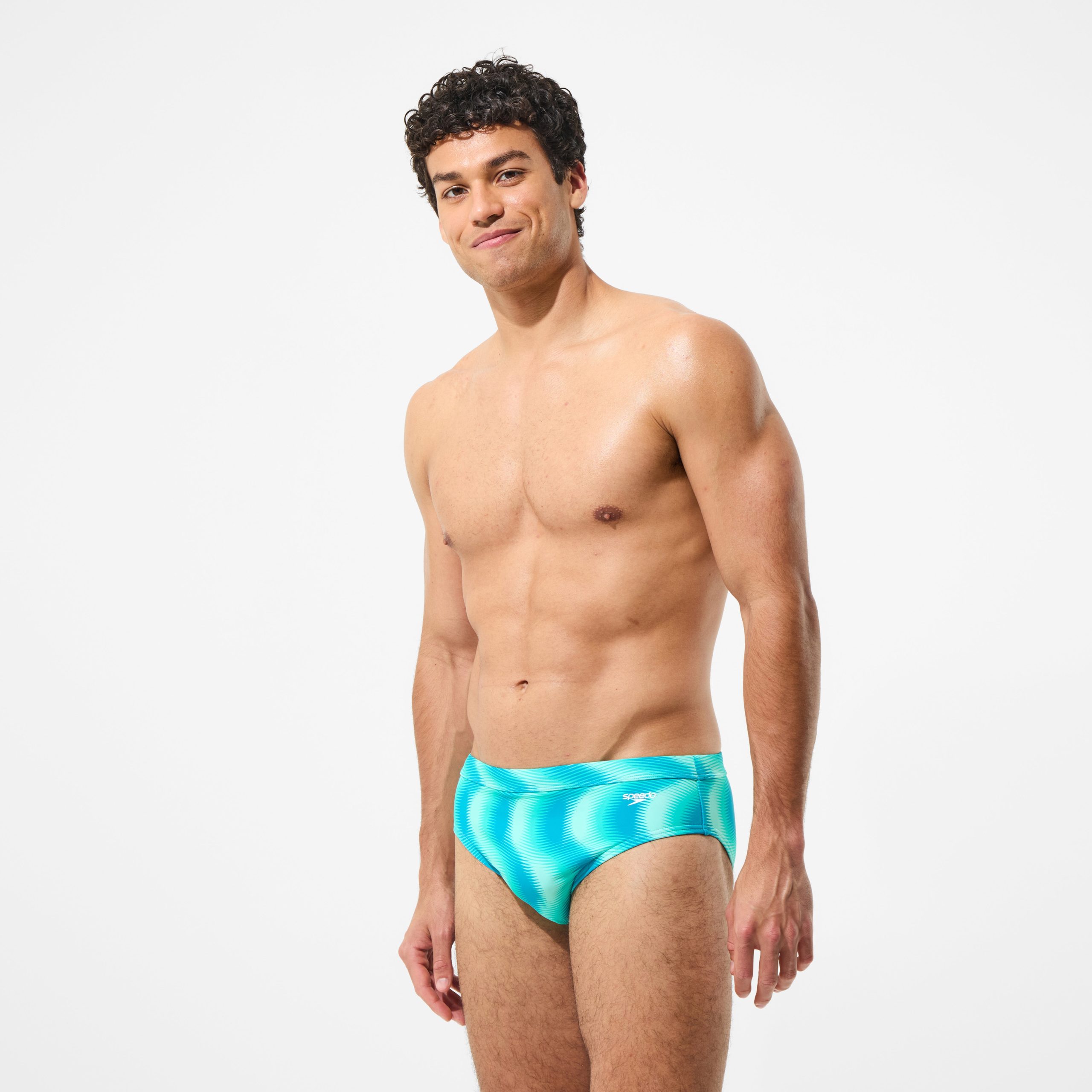 Men's The Speedo Printed Briefs Turquoise - Image 3