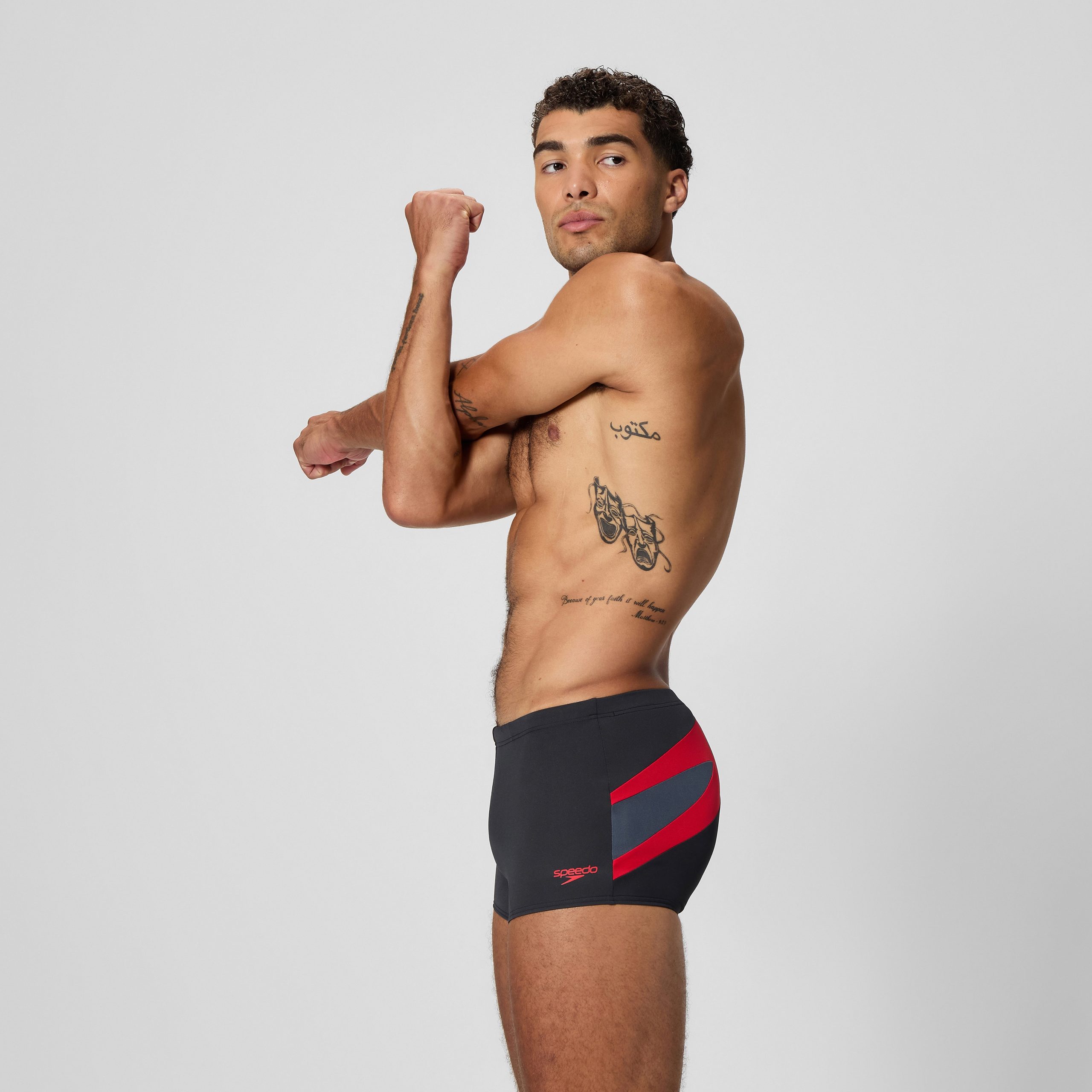 Men's Hyperboom Aquashorts Black/Red - Image 2