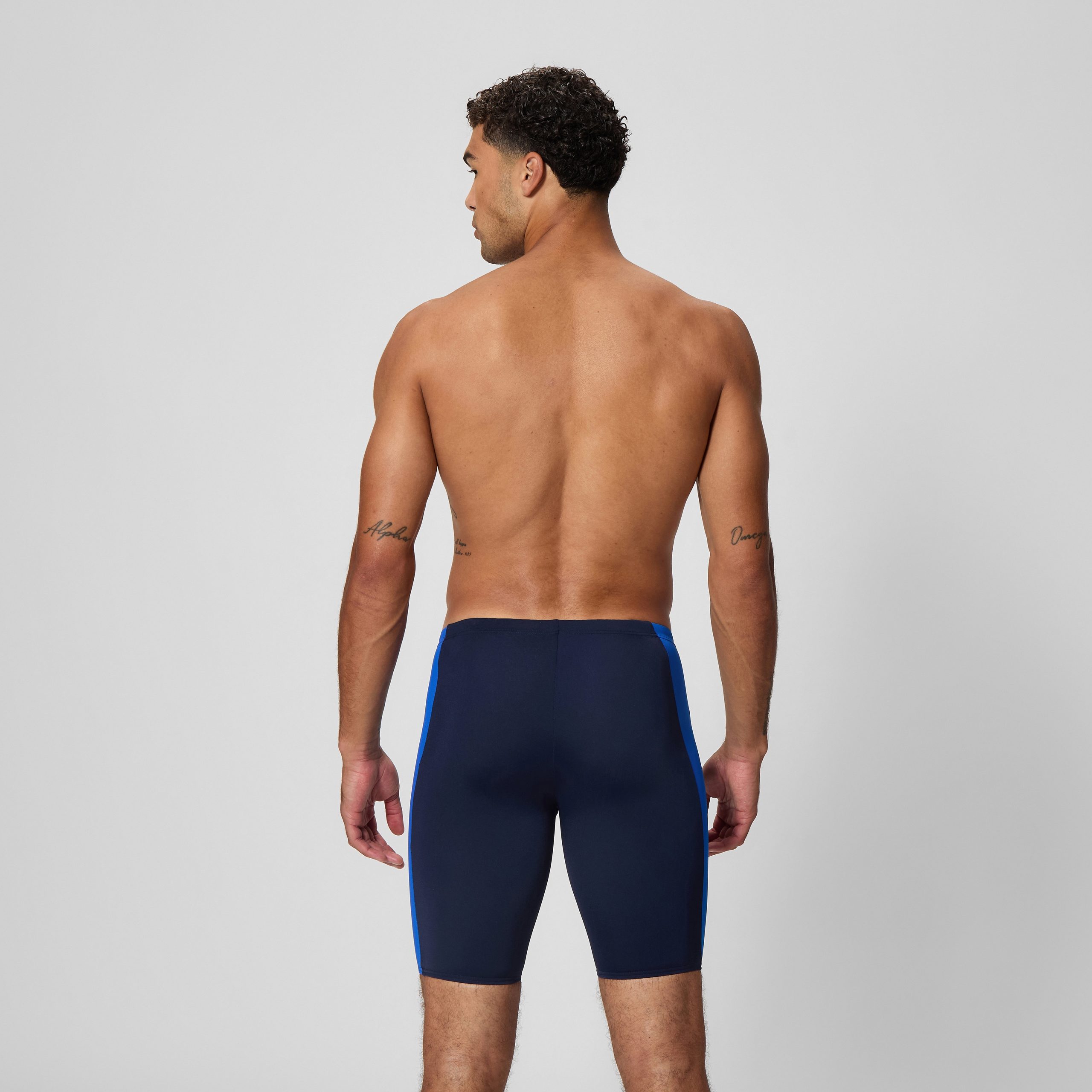 Men's Solid Splice Jammer Navy/Blue - Image 3