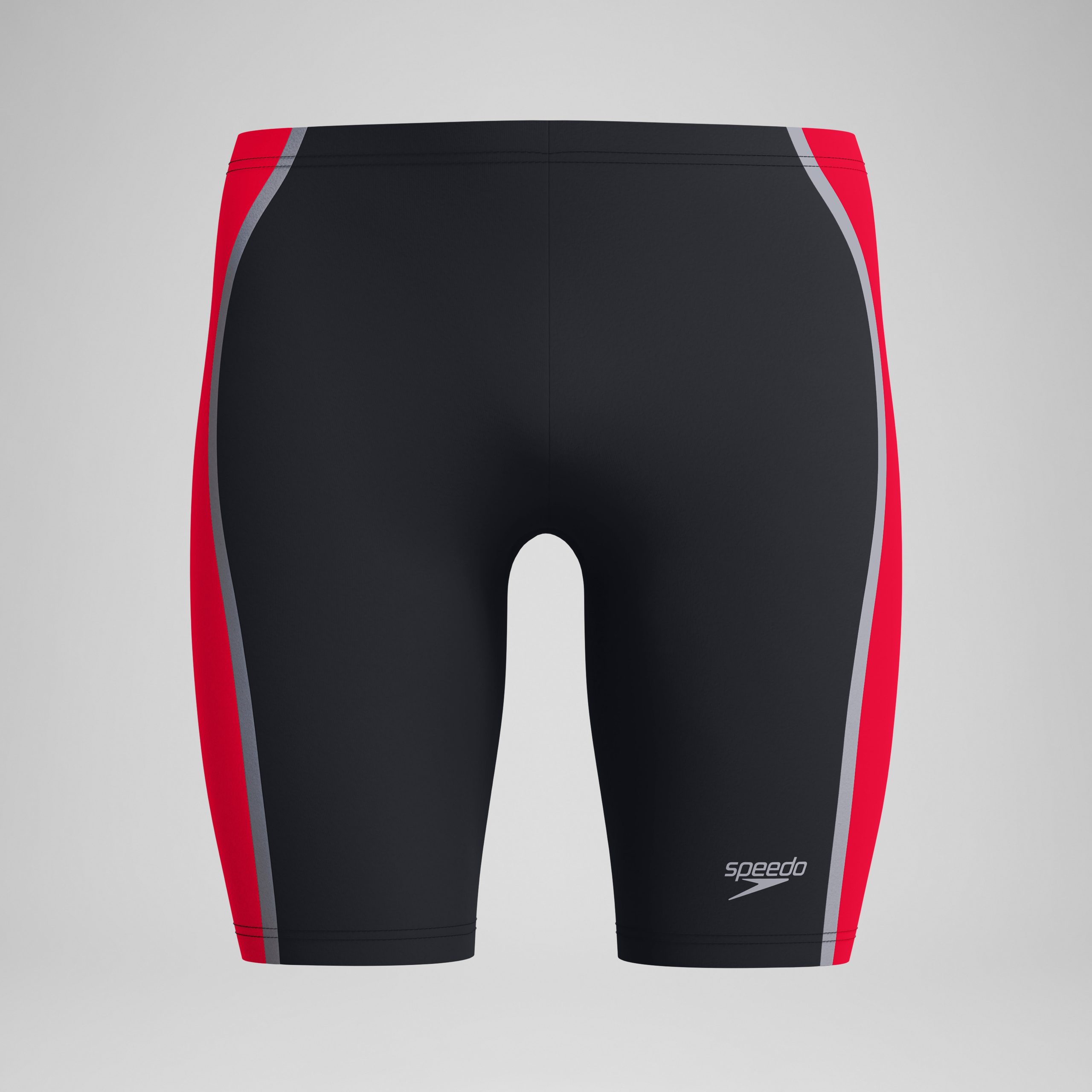 Men's Solid Splice Jammer Black/Red - Image 4