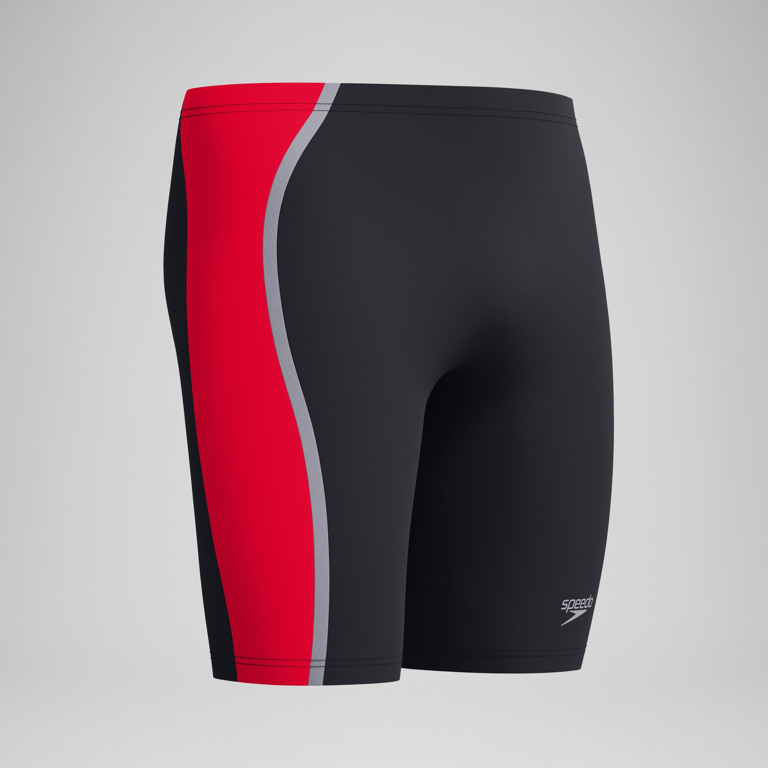 Men's Solid Splice Jammer Black/Red - Image 5