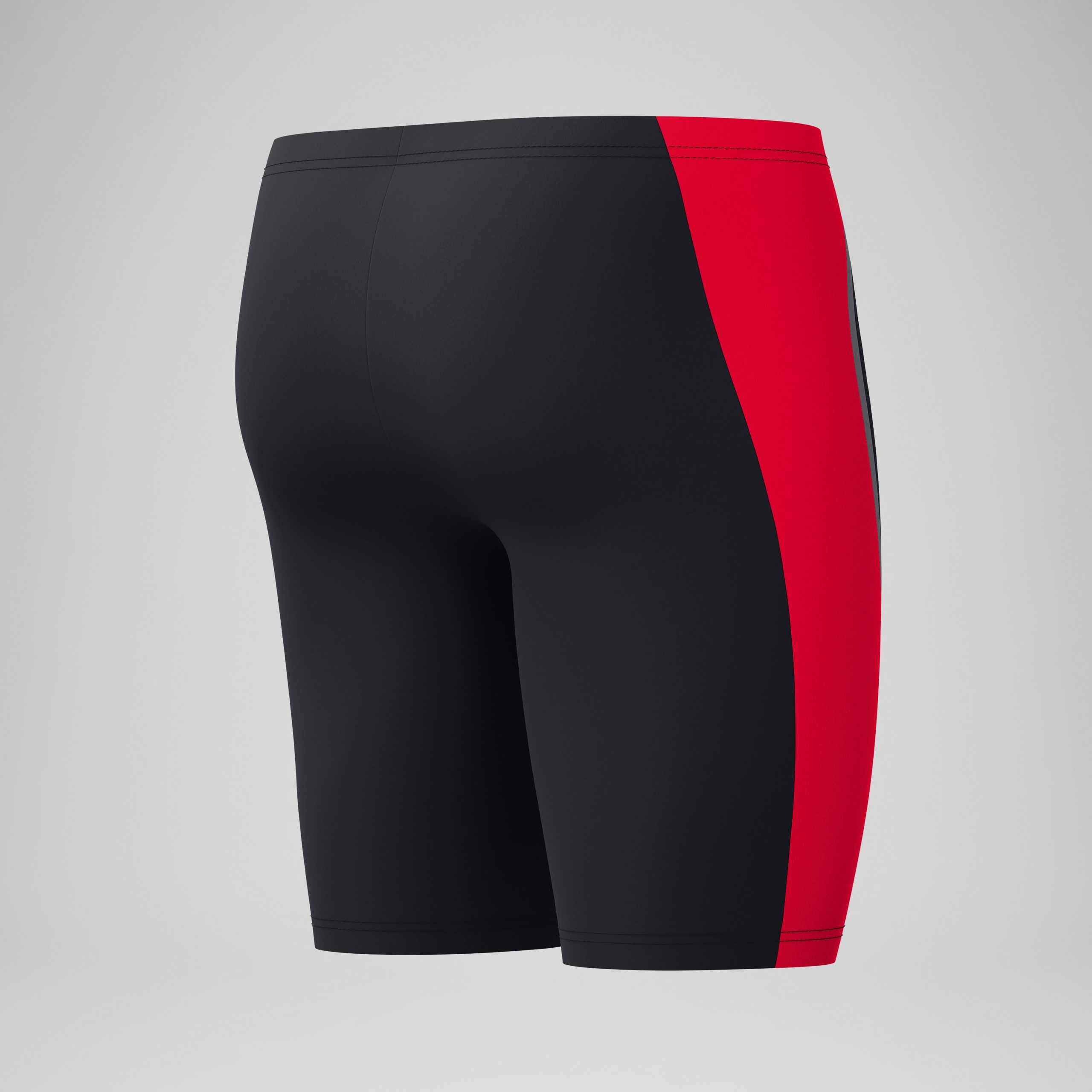 Men's Solid Splice Jammer Black/Red - Image 7