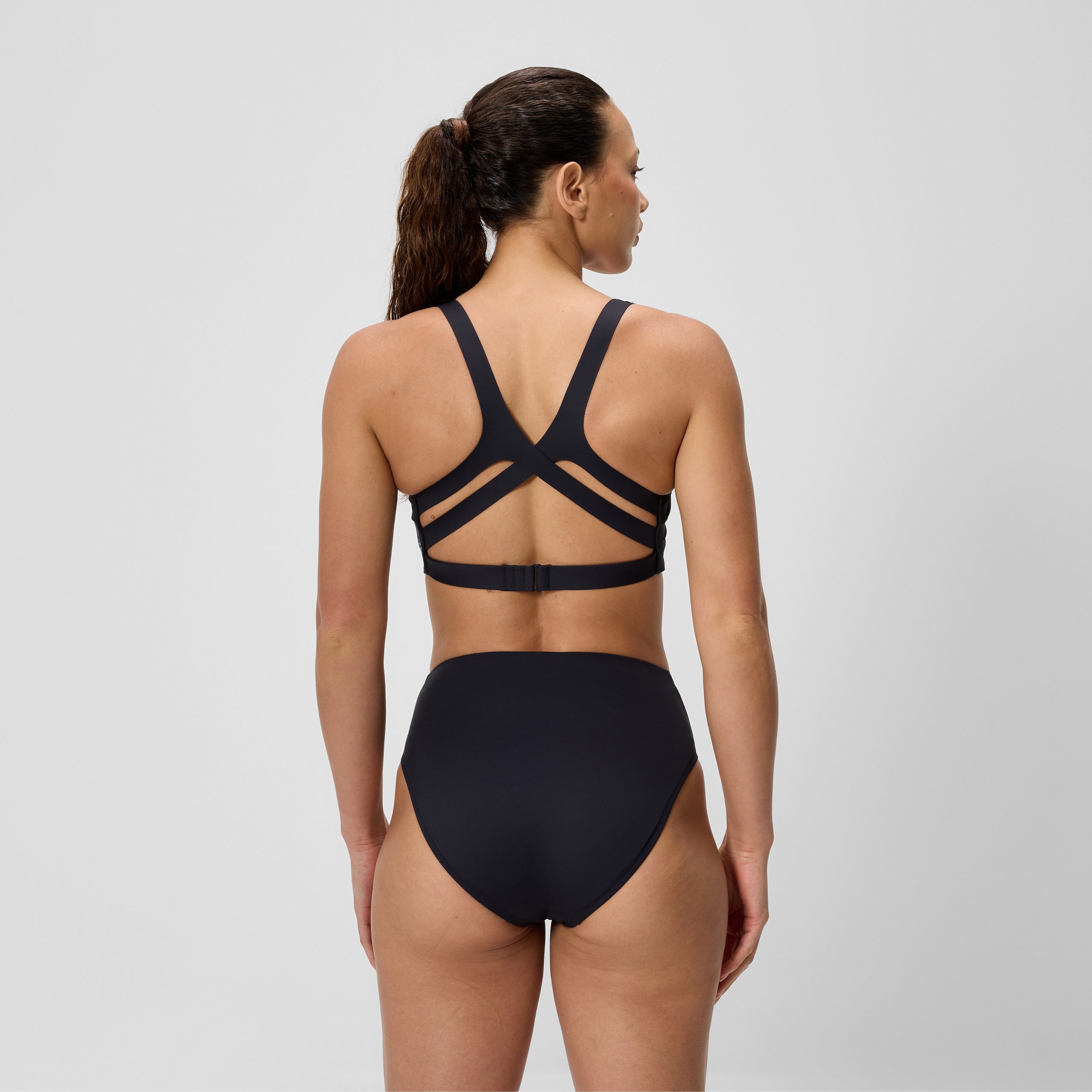 Women's Sculpture Boom Back Bikini Top Black - Image 3