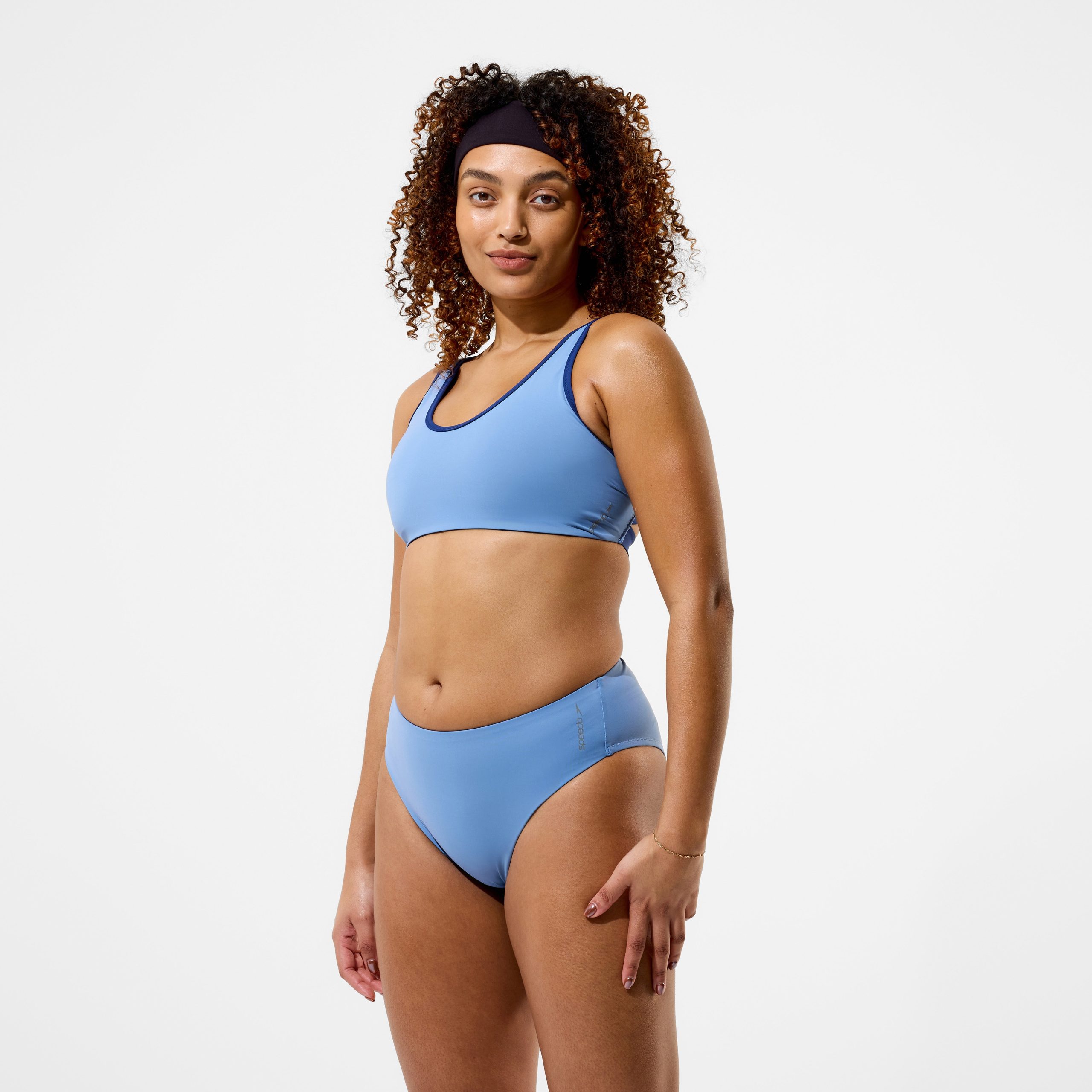 Women's Sculpture Boom Back Bikini Top Gray/Blue - Image 2