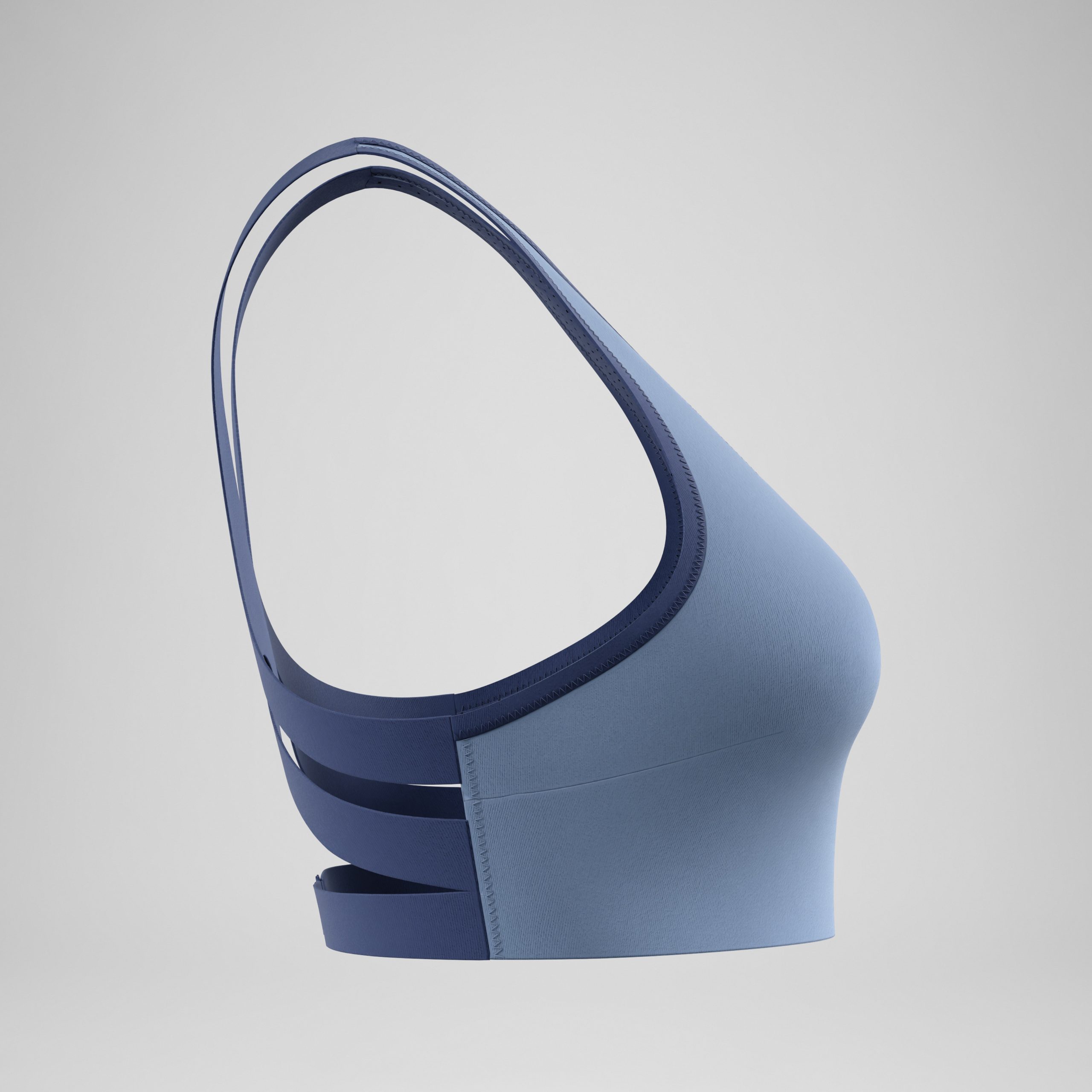 Women's Sculpture Boom Back Bikini Top Gray/Blue - Image 6