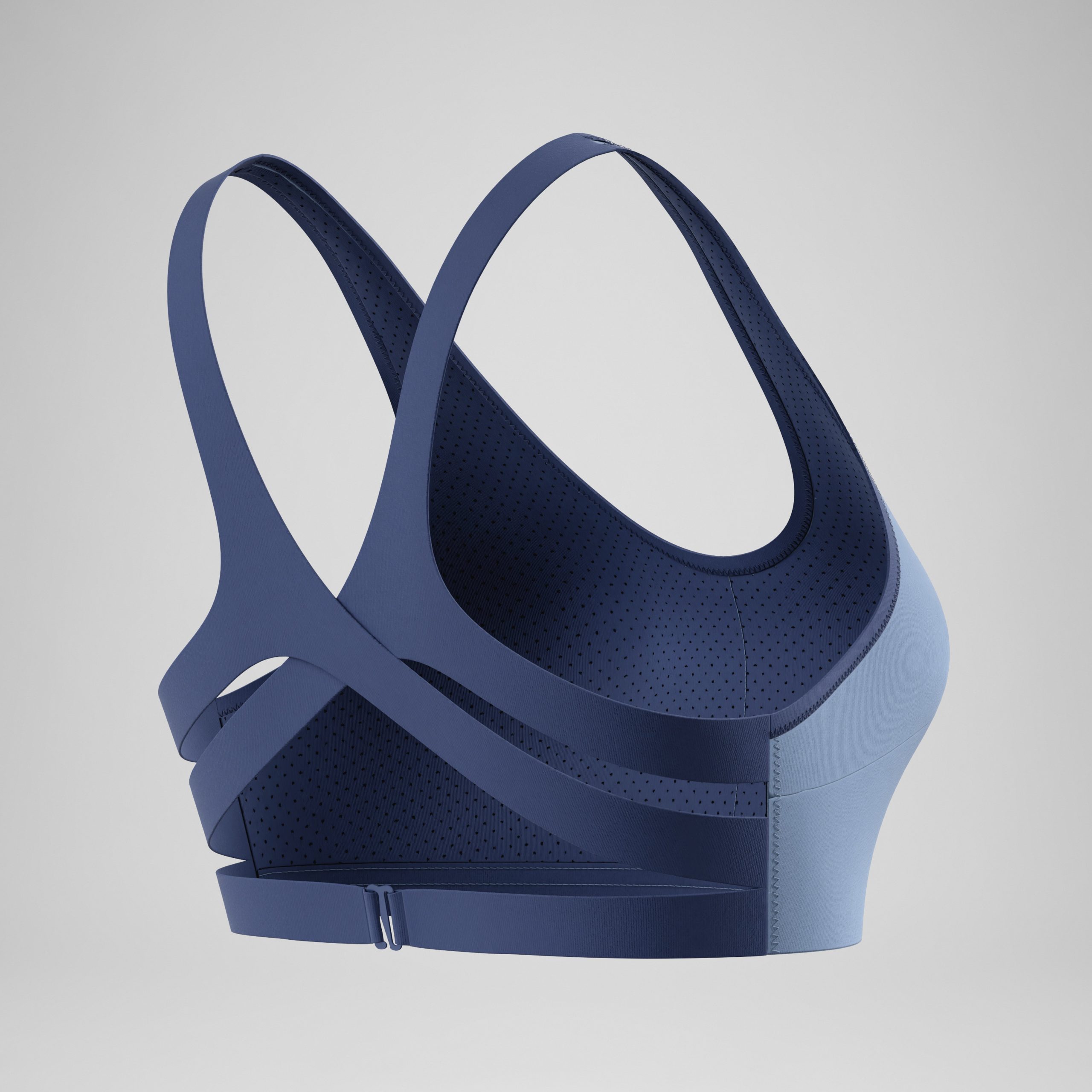 Women's Sculpture Boom Back Bikini Top Gray/Blue - Image 7