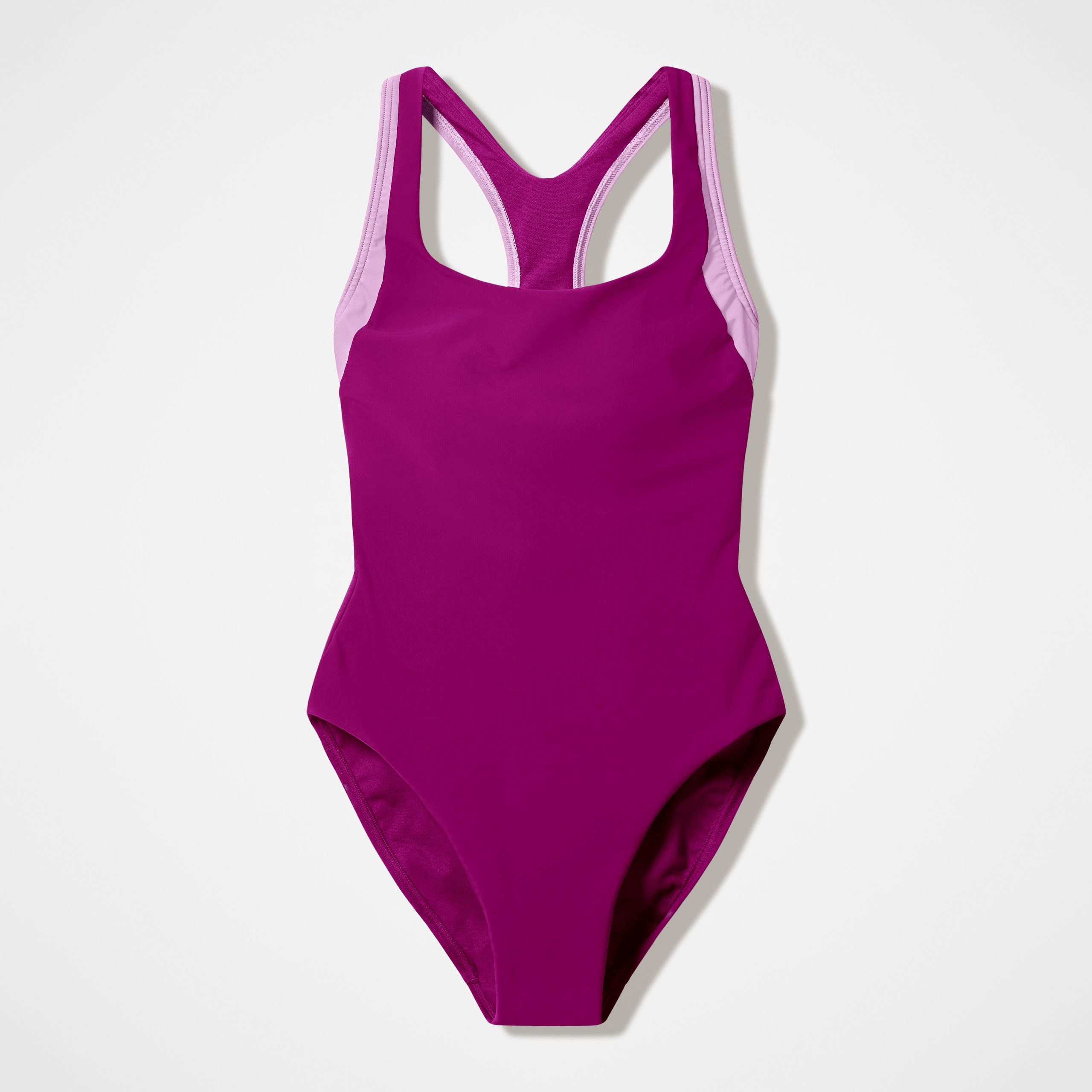 Women's Colorblock Racerback One Piece Dark Pink - Image 4