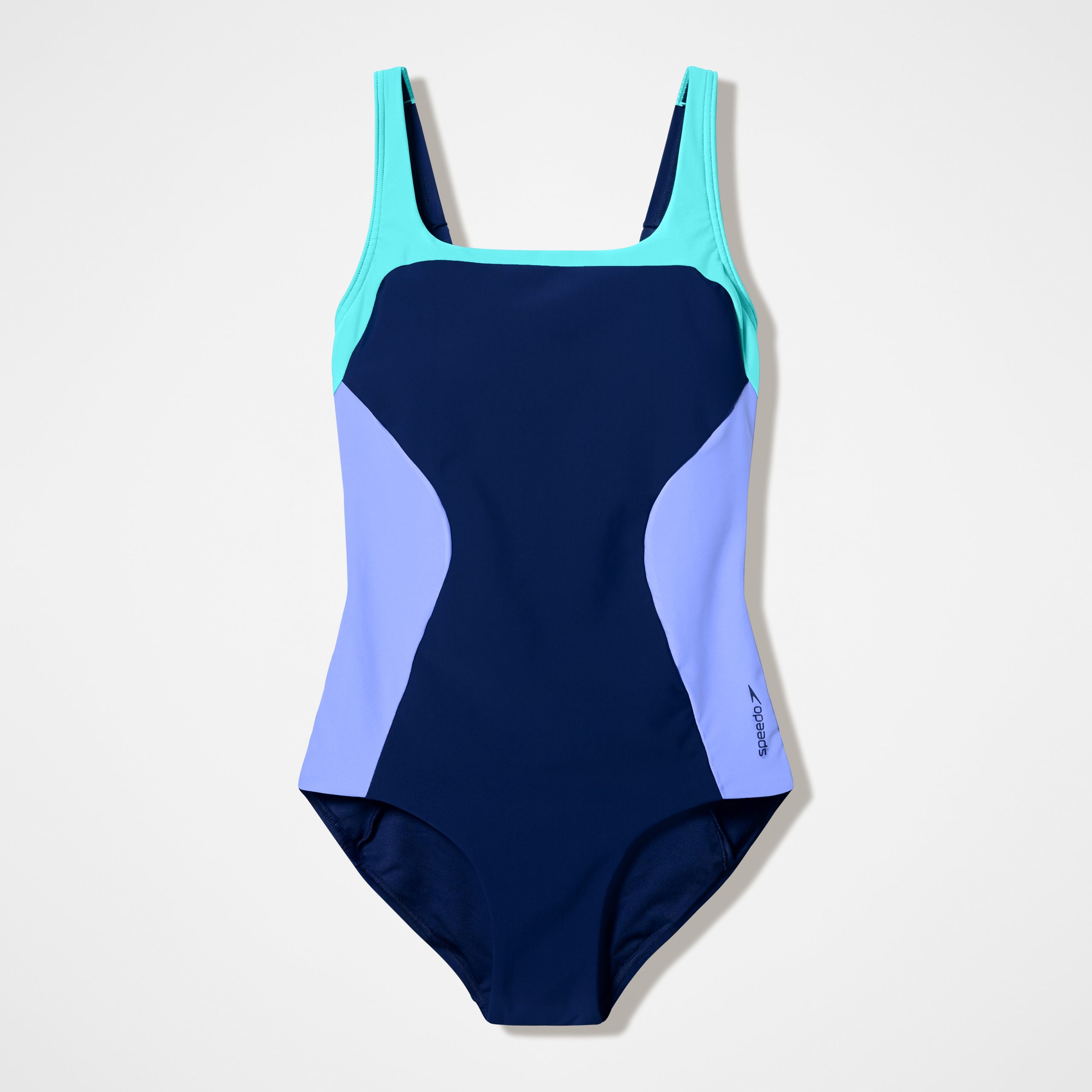 Women's Colorblock Contour One Piece Navy/Turquoise - Image 3