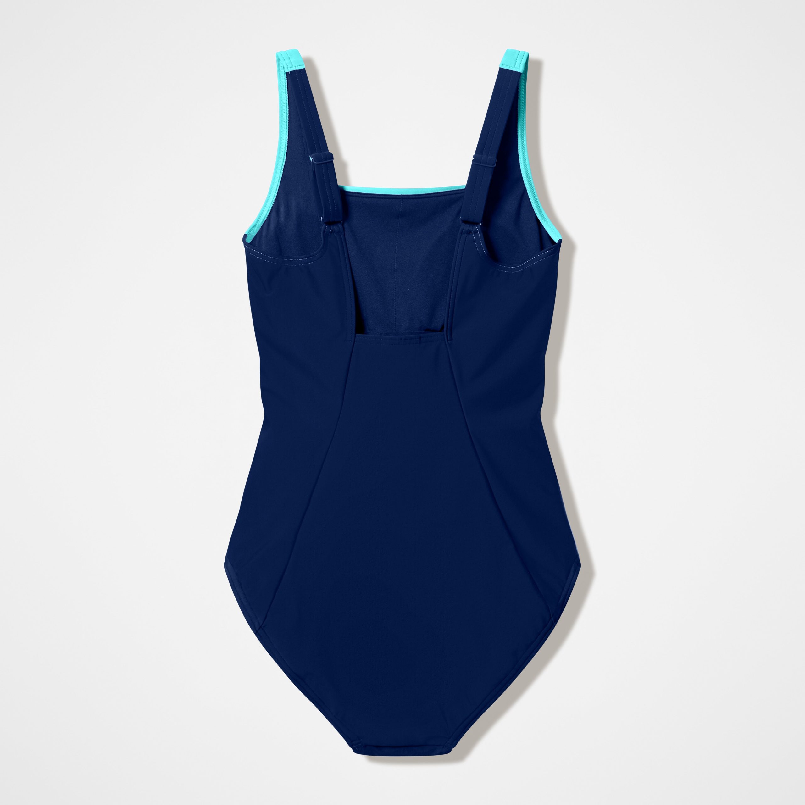 Women's Colorblock Contour One Piece Navy/Turquoise - Image 4