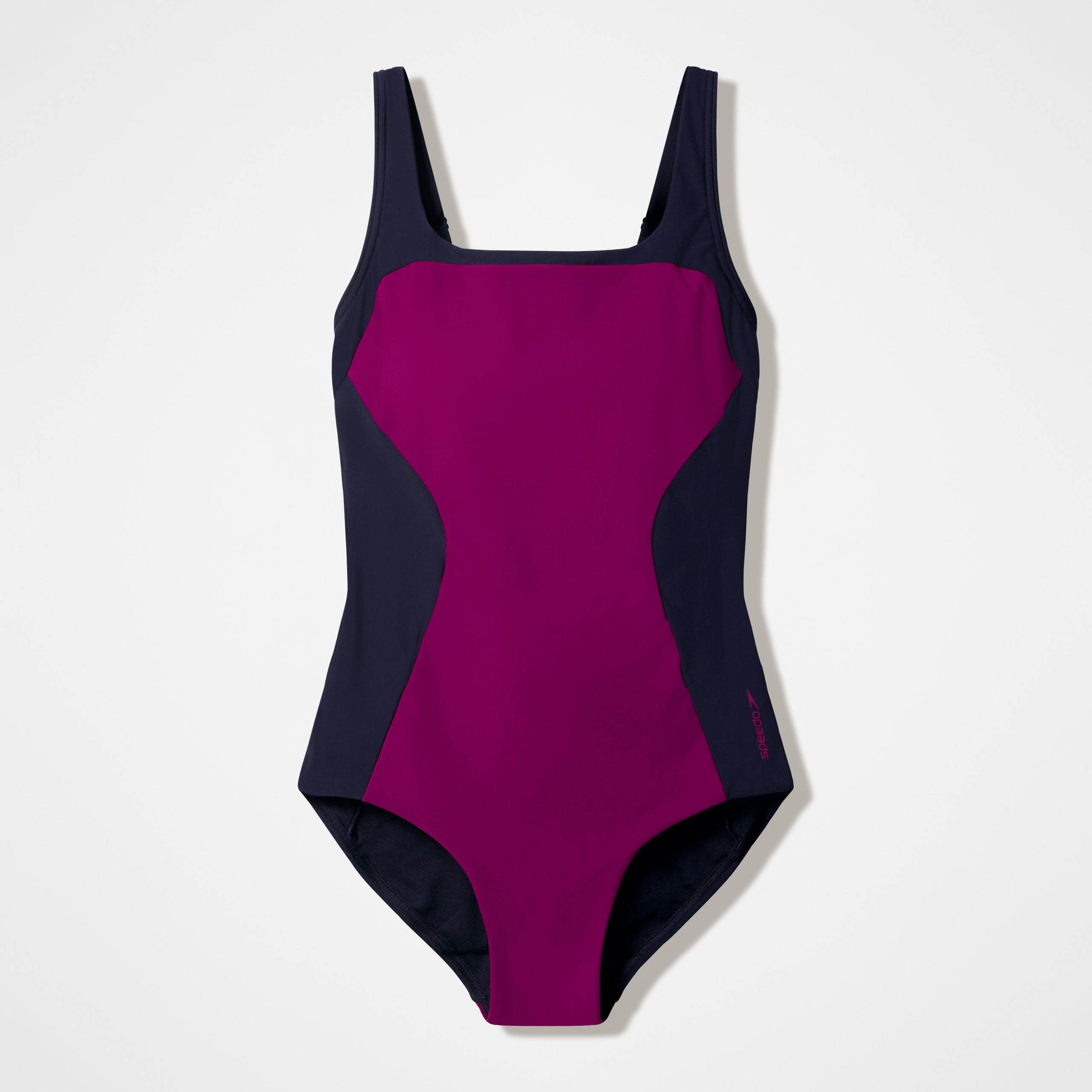 Women's Colorblock Contour One Piece Dark Pink/Black - Image 4