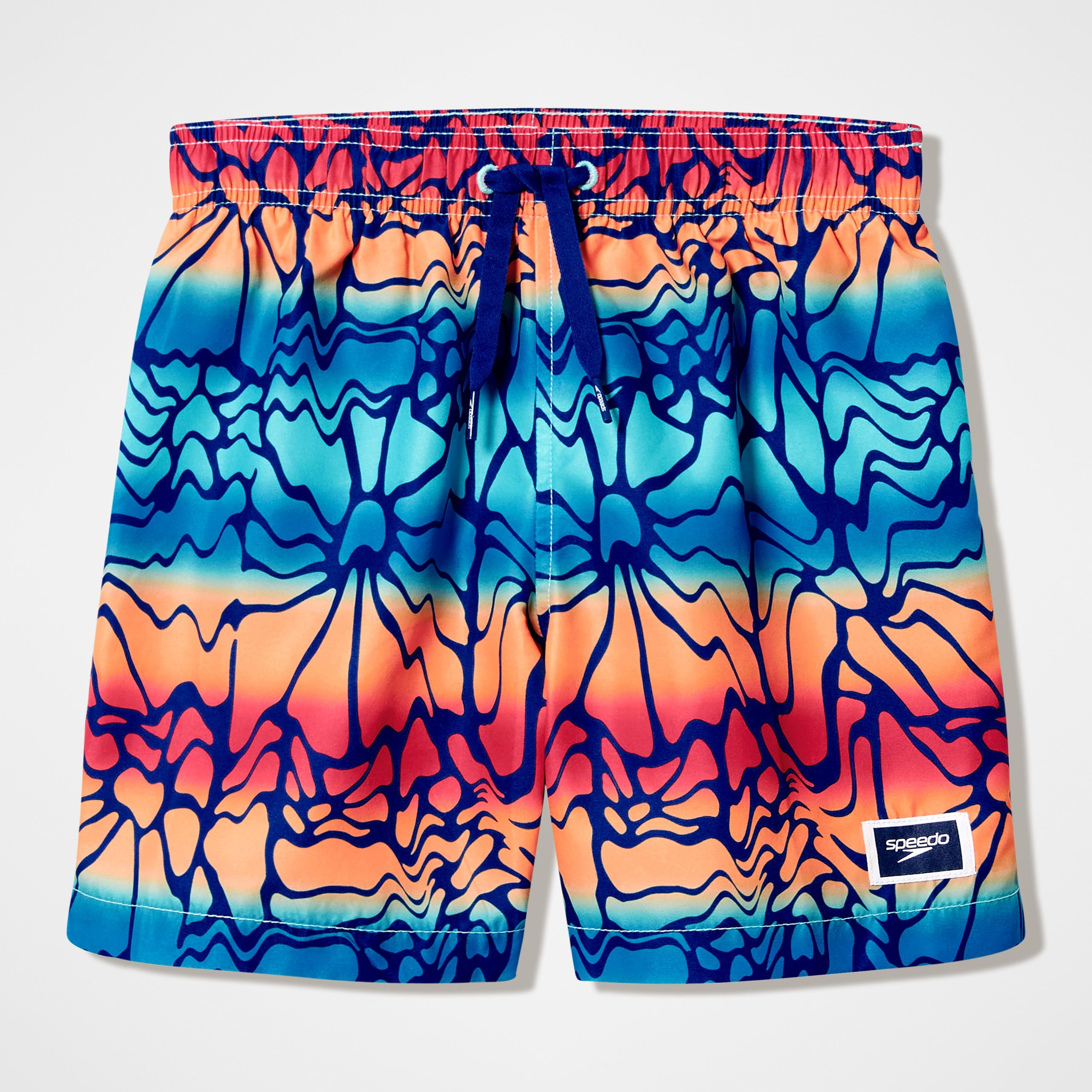 Boys Printed Swim Shorts Blue/Orange