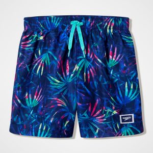 Boys Printed Swim Shorts Navy