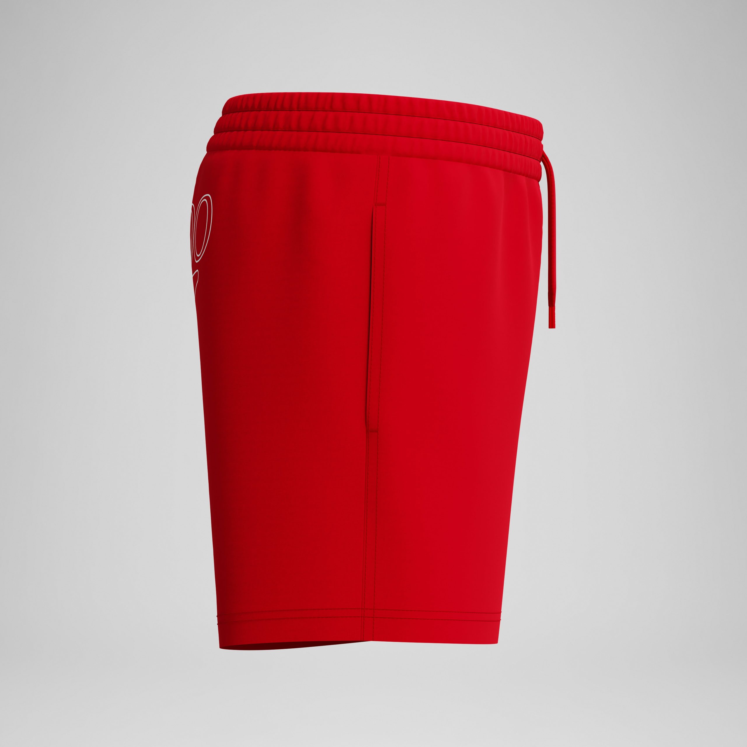 Boys Classic Logo Swim Shorts Red - Image 3