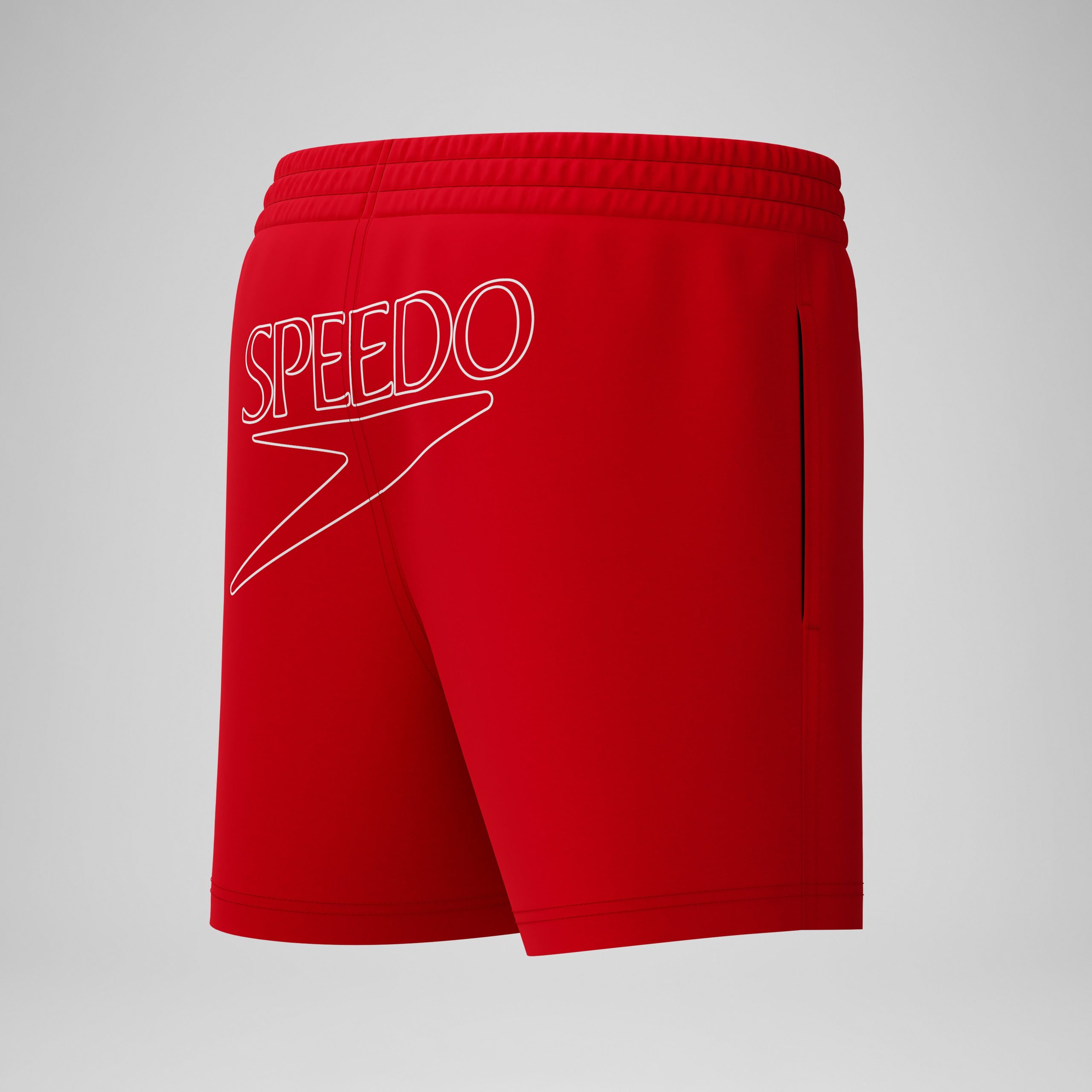 Boys Classic Logo Swim Shorts Red - Image 4