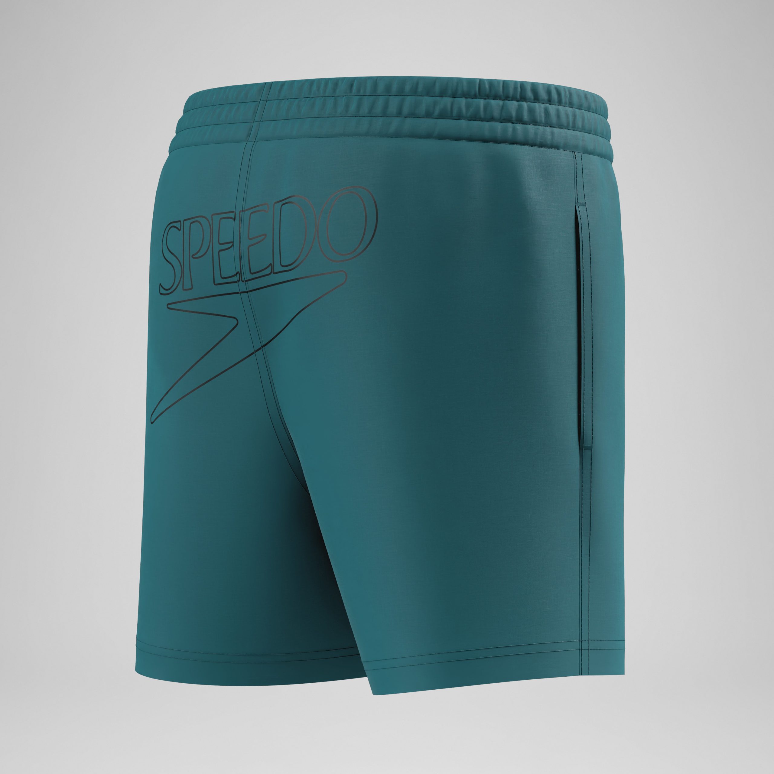 Boys Essentials Logo Swim Shorts Green - Image 4