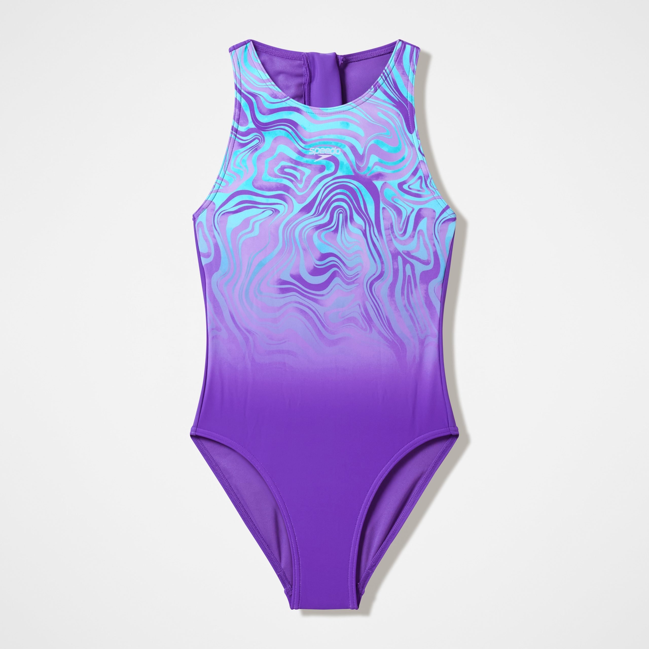 Girls Printed Hydrasuit Purple/Blue