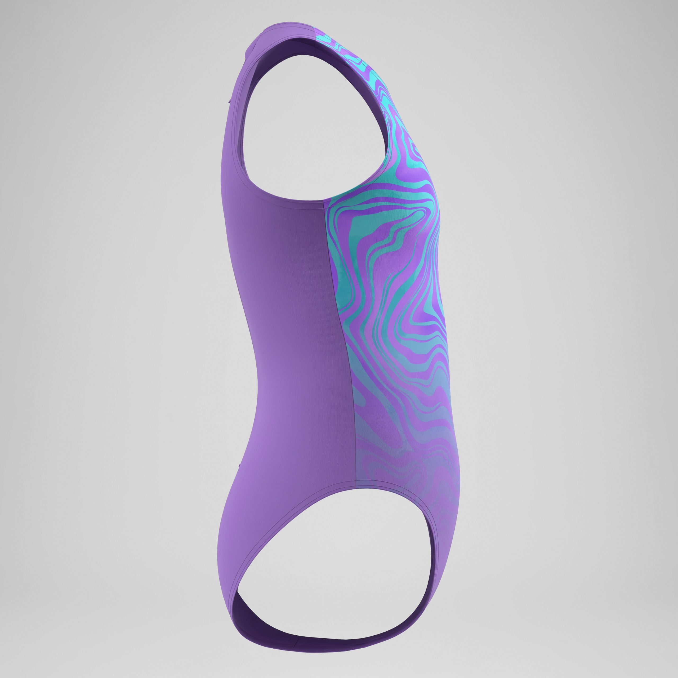 Girls Printed Hydrasuit Purple/Blue - Image 3