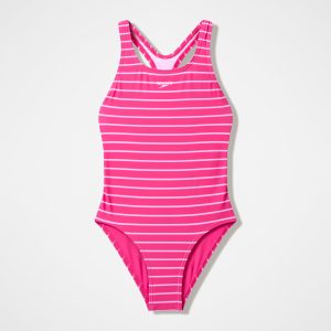 Girls Medalist Printed Swimsuit Pink