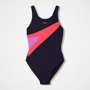 Girls Hyperboom Butterfly Back One Piece Black/Red