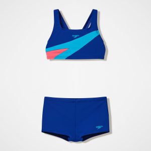 Girls Hyperboom Butterfly Back Two Piece Navy/Teal