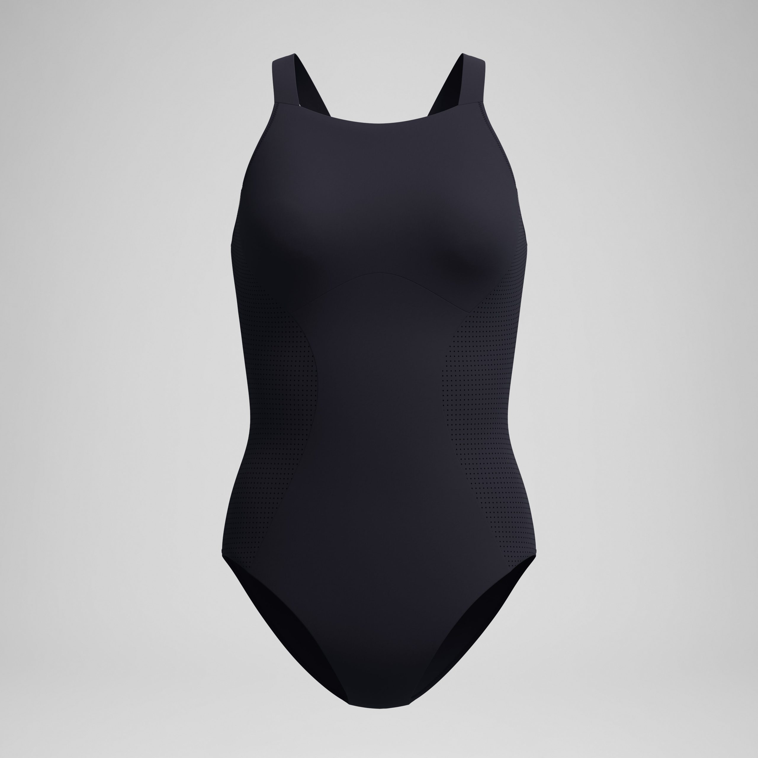 Women's Sculpture High Neck Contour One Piece Black - Image 4